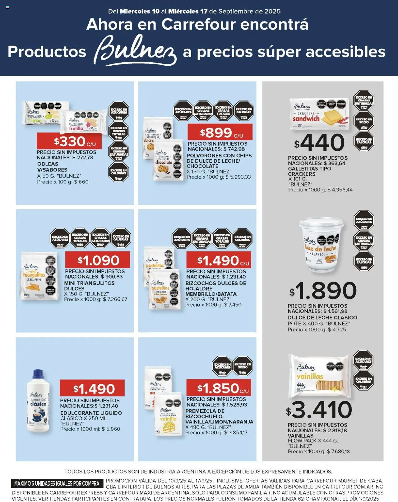 Carrefour Market catálogo │ válido desde el 10.09.2025 | Página: 12 | Productos: Batata, Edulcorante, Dulce de leche, Limón