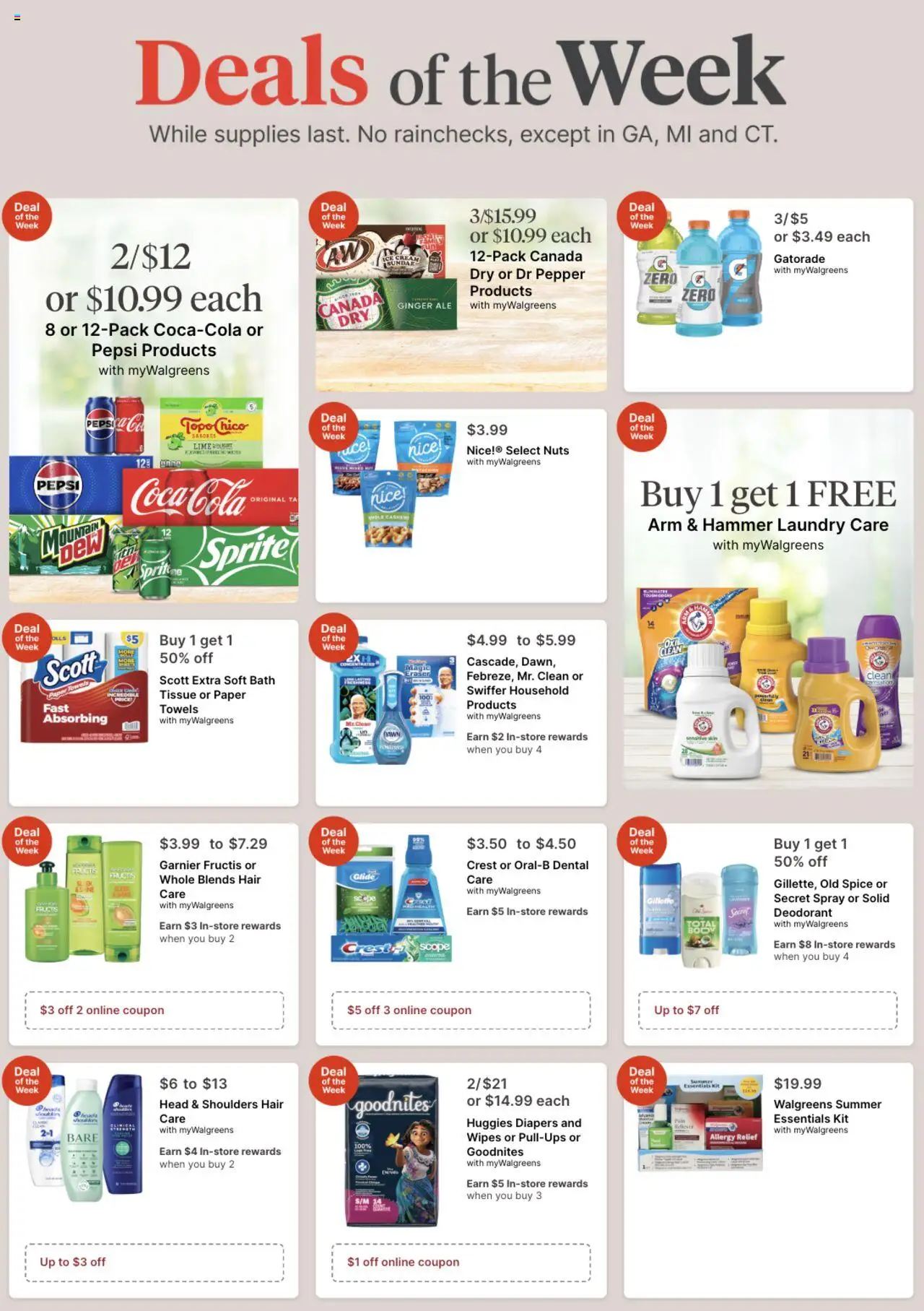 Walgreens Weekly Ad - valid from 10.08.2025 | Page: 1 | Products: Eraser, Hammer, Nuts, Pepper