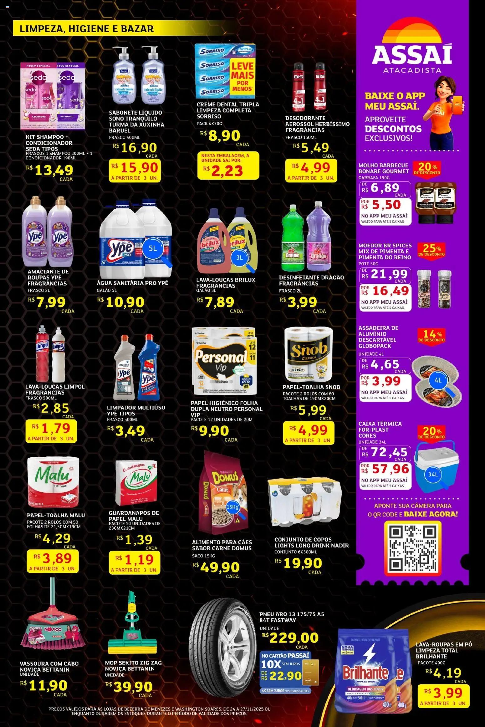 Assaí Atacadista Folheto - válido de 24.11.2025 | Página: 3 | Produtos: Mop, Caixa térmica, Caixa, Água sanitária
