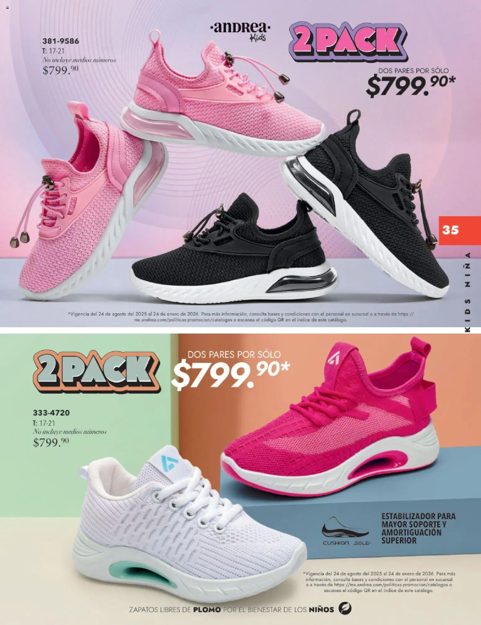Nuevas ofertas de Andrea válidas en toda la República Mexicana desde el 26.11.2025. ¡Encuentra las mejores ofertas en Andrea catálogo Infantil Kids! | Página: 34 | Productos: Zapatos