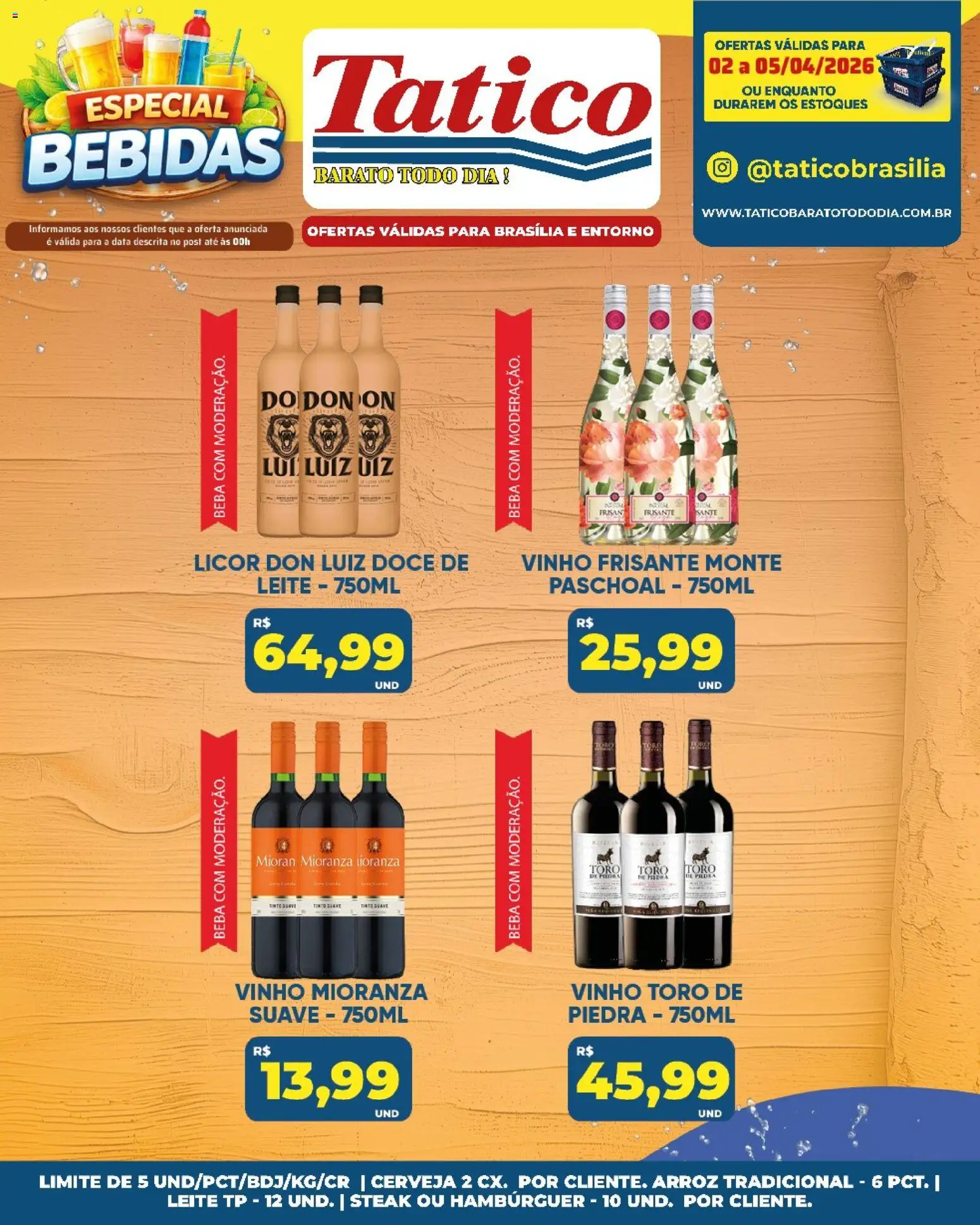 Tatico Folheto - válido de 02.04.2026 | Página: 8 | Produtos: Licor, Vinho, Cerveja, Arroz
