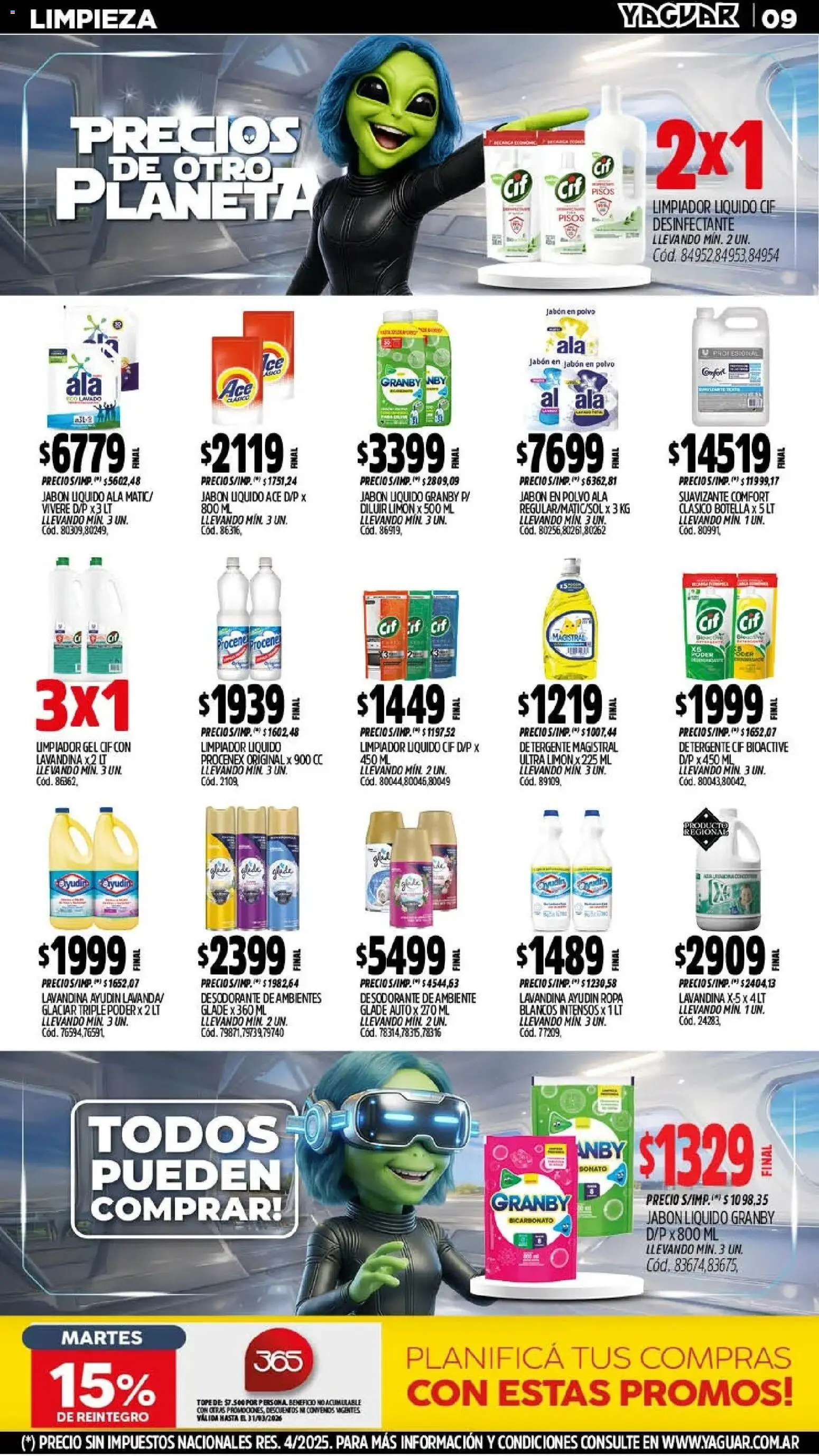 Yaguar - Oferta Semanal San Juan │ válido desde el 11.03.2026 | Página: 11 | Productos: Desodorante de ambiente, Polvo, Jabón, Jabón en polvo