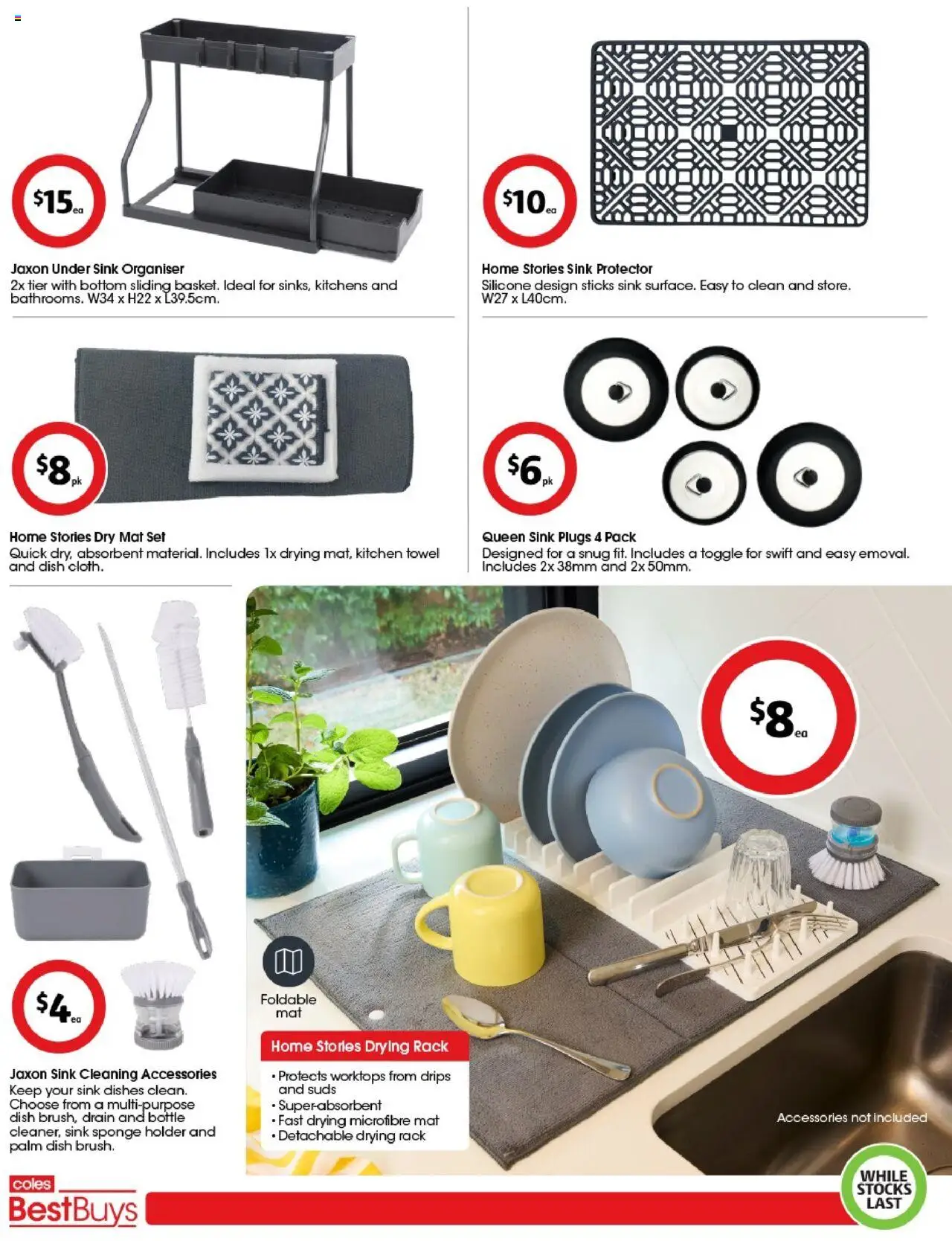 Coles catalogue - valid from 29.08.2025 | Page: 5 | Products: Sink, Sponge, Accessories, Multipurpose