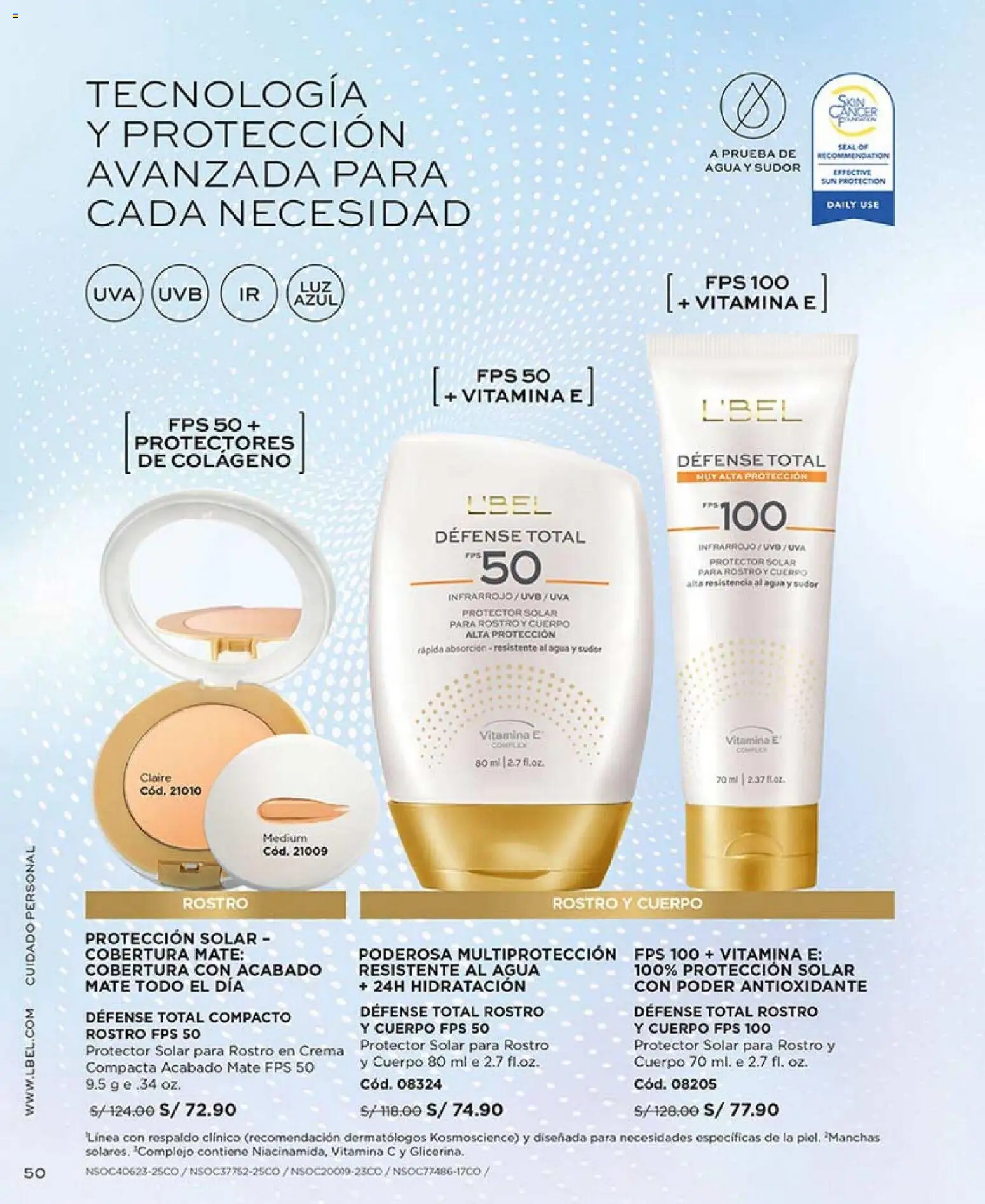 Catálogo L'Bel válido desde 17.01.2026 | Página: 50 | Productos: Protector solar, Crema