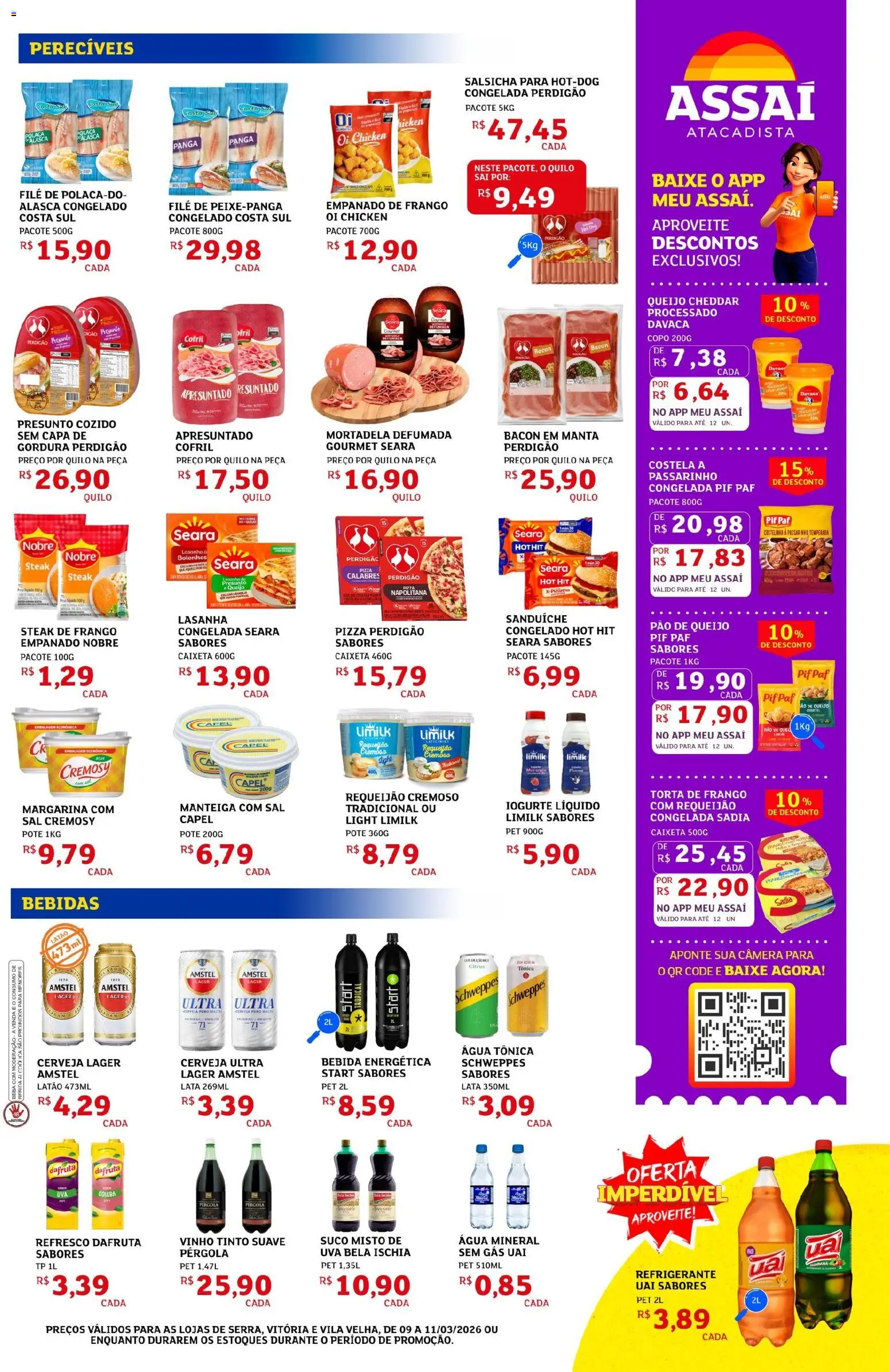 Assaí Atacadista Folheto - válido de 09.03.2026 | Página: 3 | Produtos: Pizza, Lasanha, Frango, Câmera