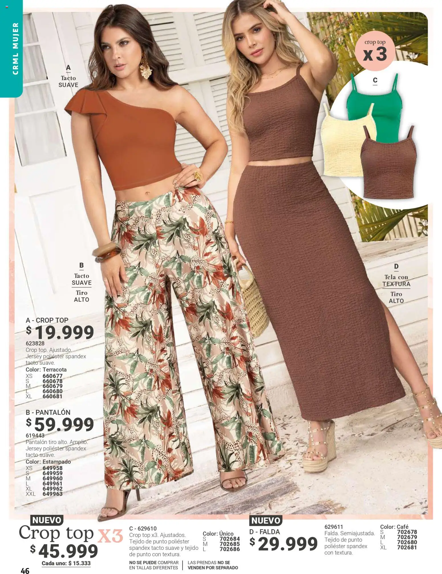 Carmel revista - valida desde el 01.04.2026 | Página: 46 | Productos: Falda, Top, Café