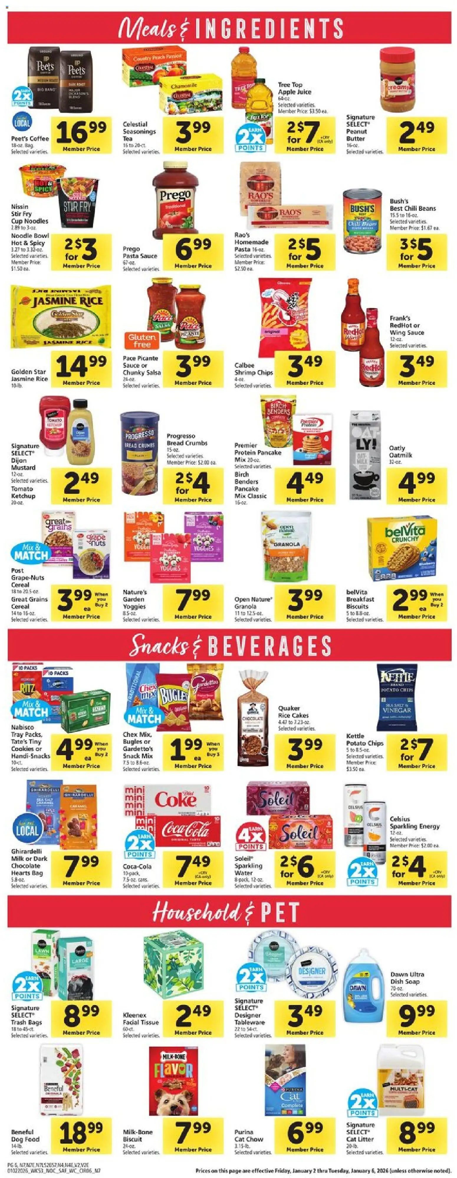 Safeway Weekly Ad - valid from 02.01.2026 | Page: 6 | Products: Vinegar, Bread, Chocolate, Soap