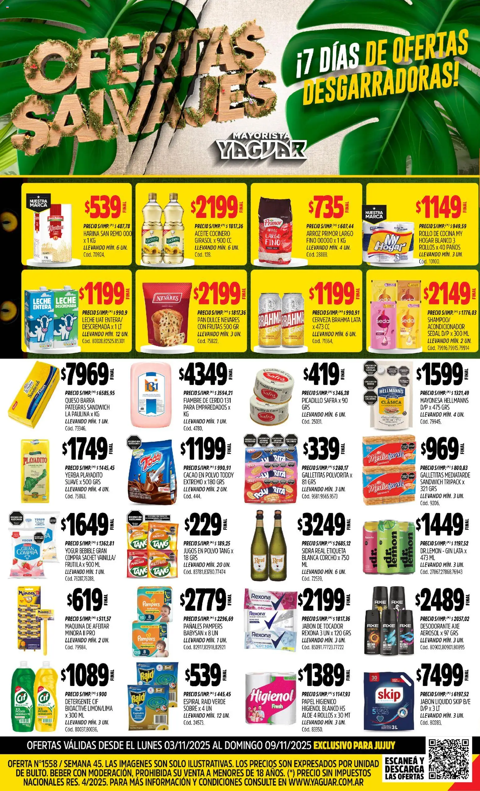 Yaguar - Jujuy │ válido desde el 03.11.2025 | Página: 1 | Productos: Polvo, Jabón líquido, Gin, Cerveza