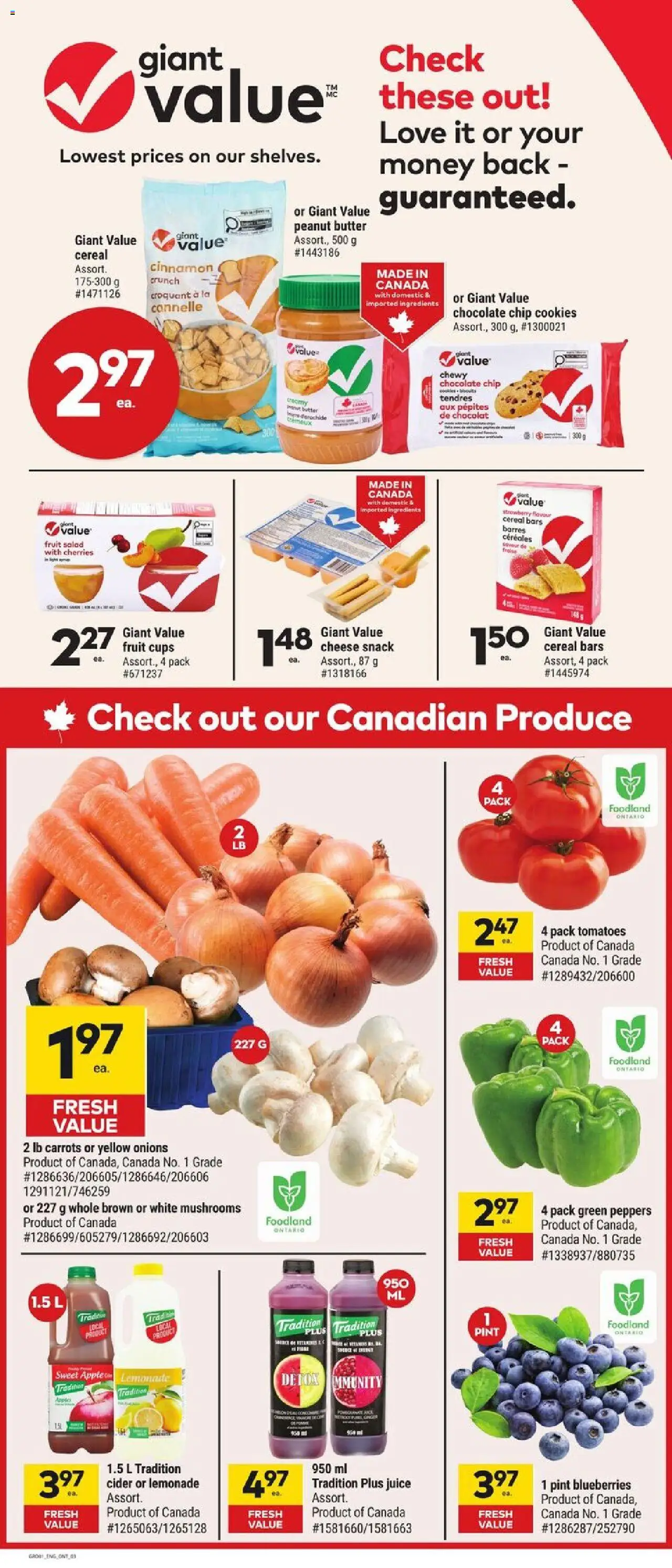 Giant Tiger flyer valid from 06.08.2025 | Page: 3 | Products: Cookies, Salad, Cheese, Chocolate