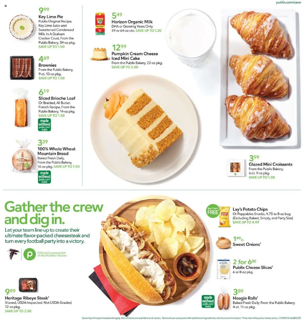 Publix Leaflet - valid from 08.10.2025 | Page: 9 | Products: Bread, Juice, Lime, Pumpkin