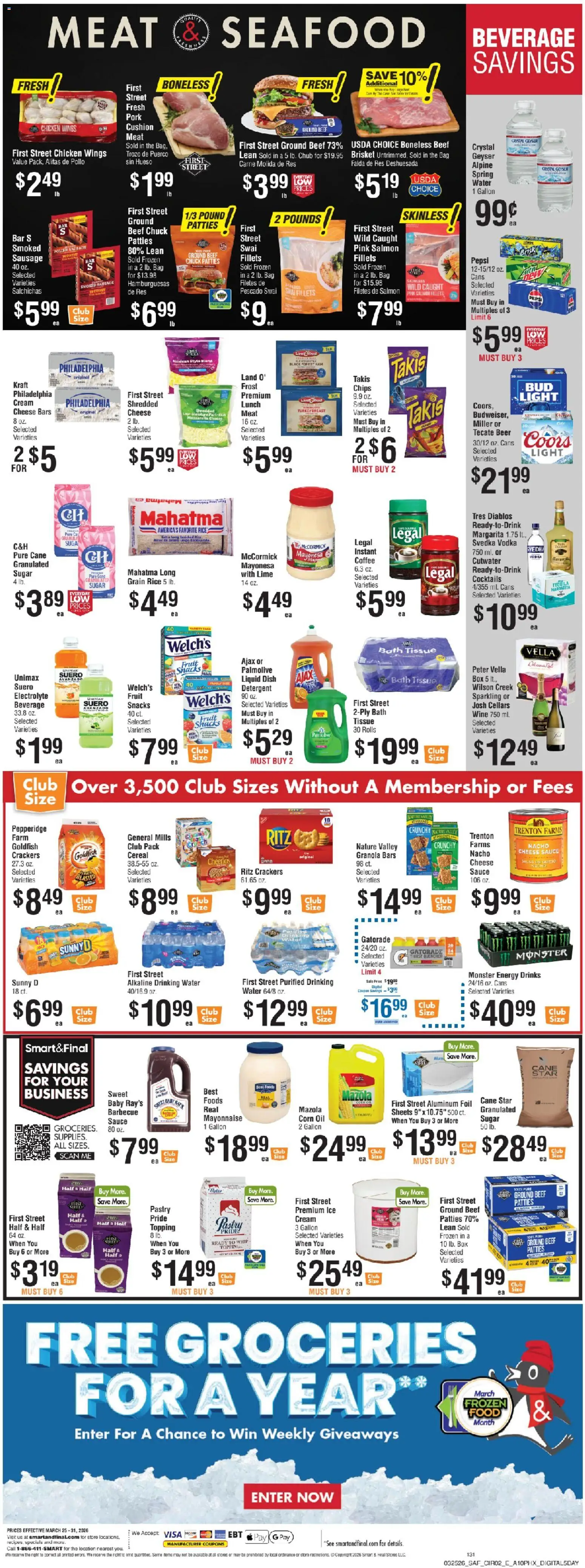 Smart & Final Weekly Ad - valid from 27.03.2026 | Page: 3 | Products: Ham, Mayonnaise, Lime, Bag