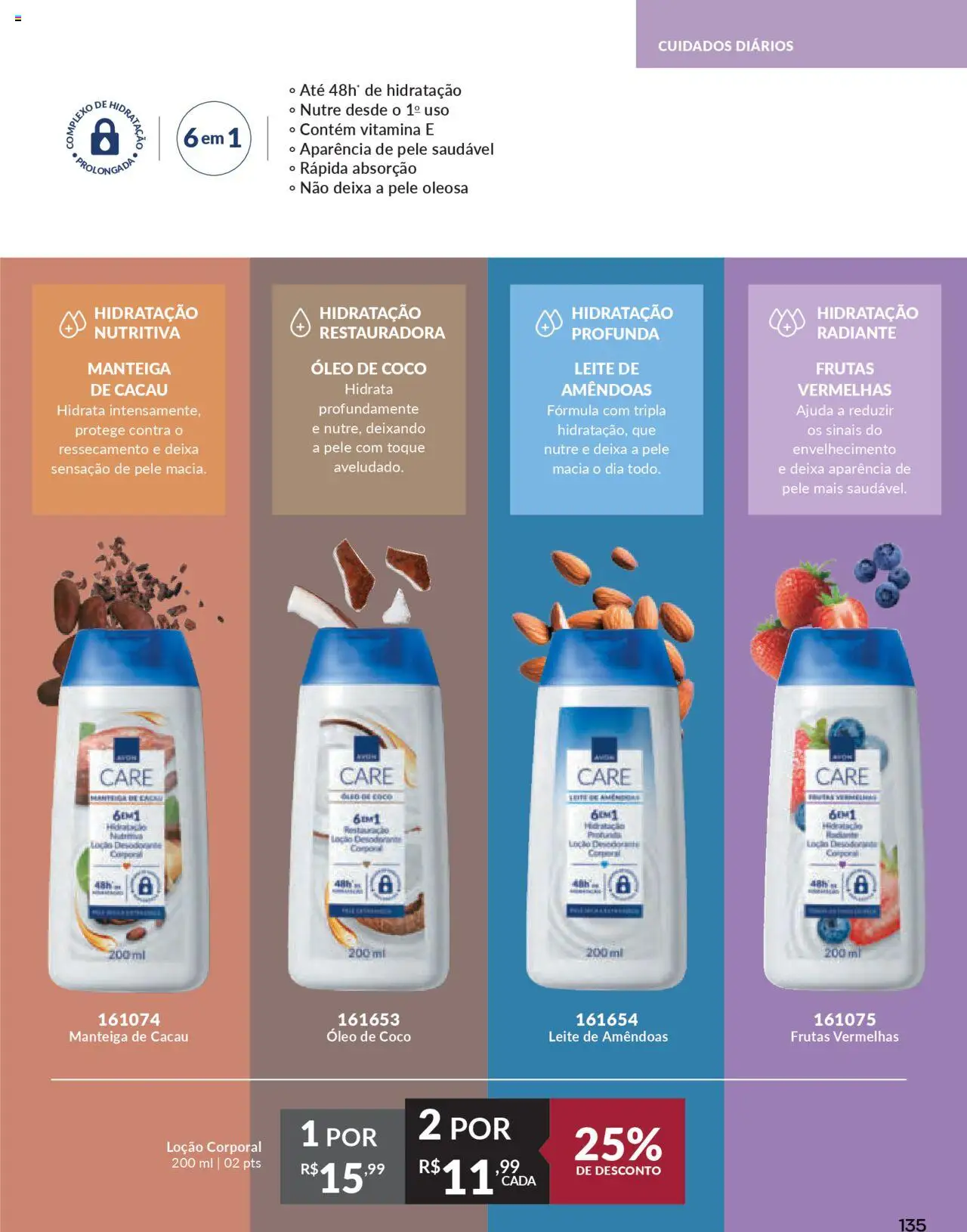 Avon Folheto - válido de 16.06.2025 | Página: 135 | Produtos: Leite, Óleo, Amêndoas, Óleo de coco