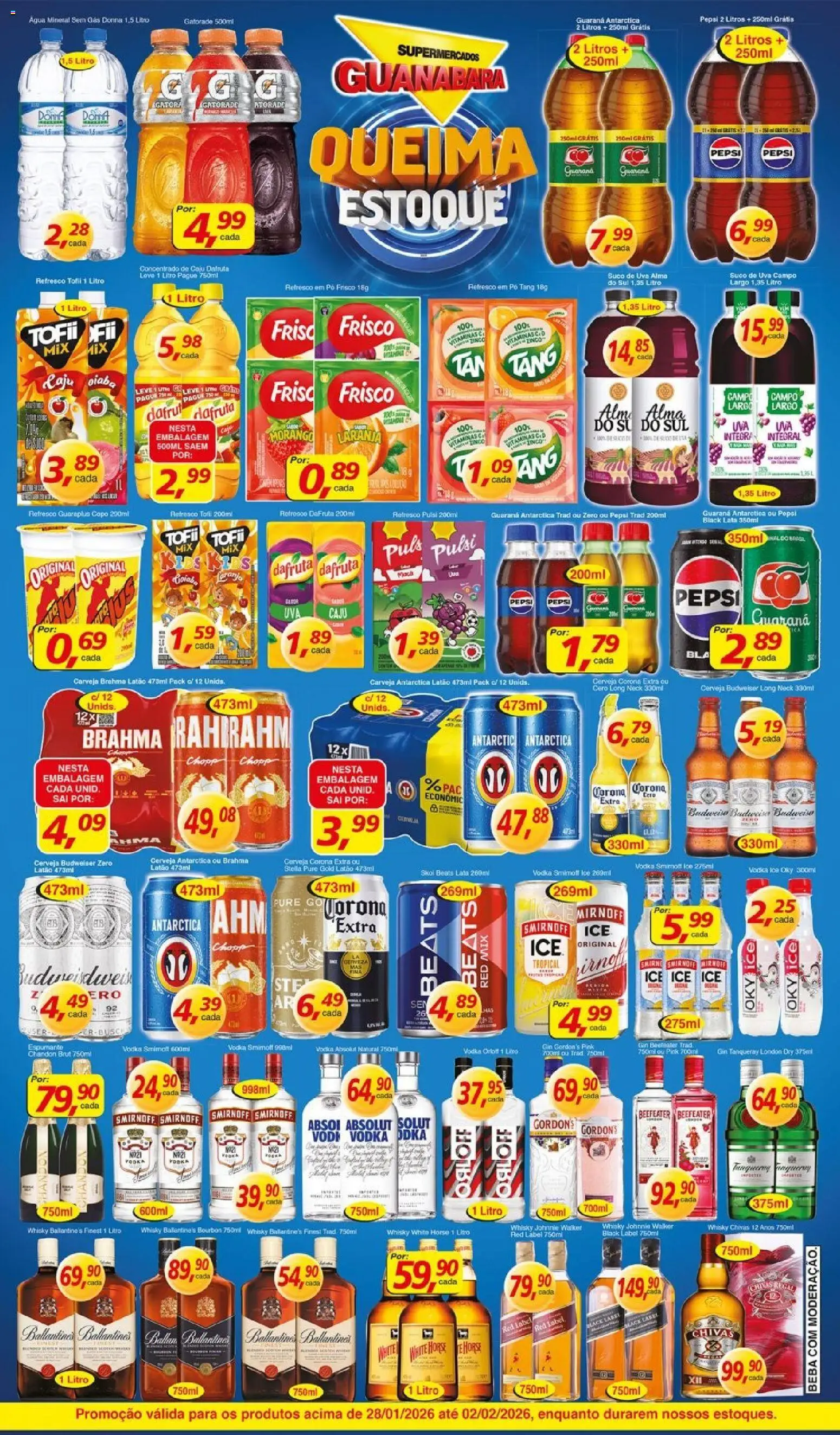 Supermercados Guanabara Folheto - válido de 28.01.2026 | Página: 9 | Produtos: Frisco, Pó, Guaraplus, Água mineral