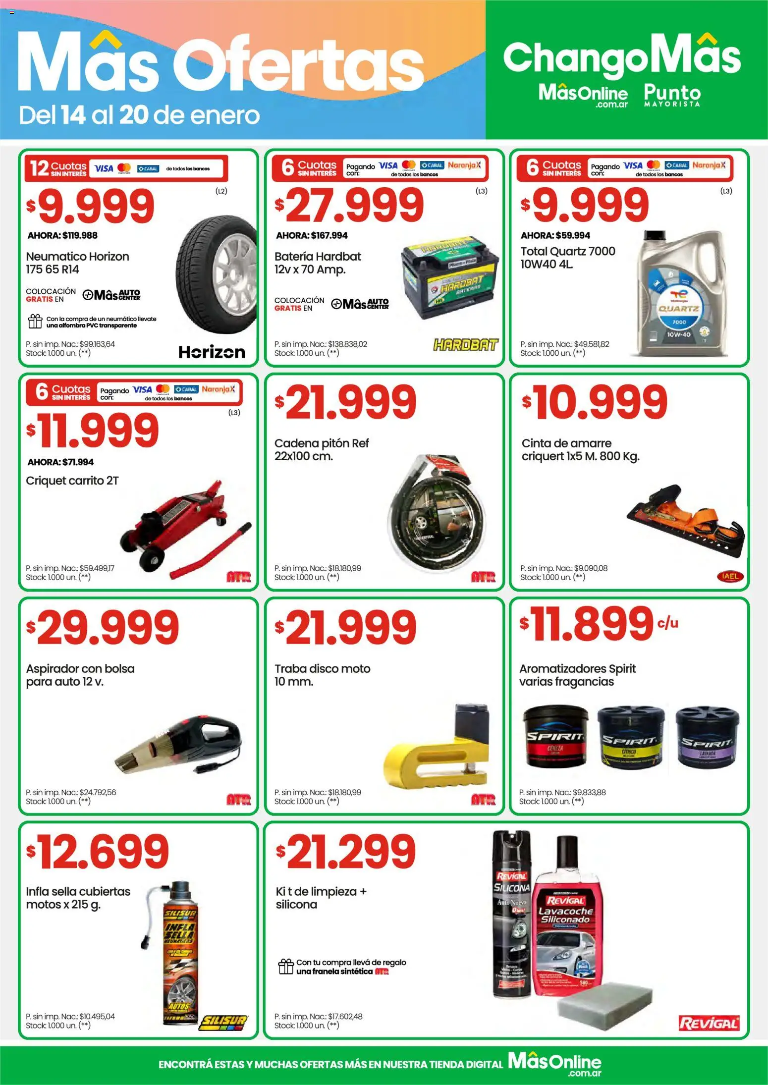 Changomas ofertas │ válido desde el 14.01.2026 | Página: 14 | Productos: Cinta, Disco, Bolsa, Alfombra