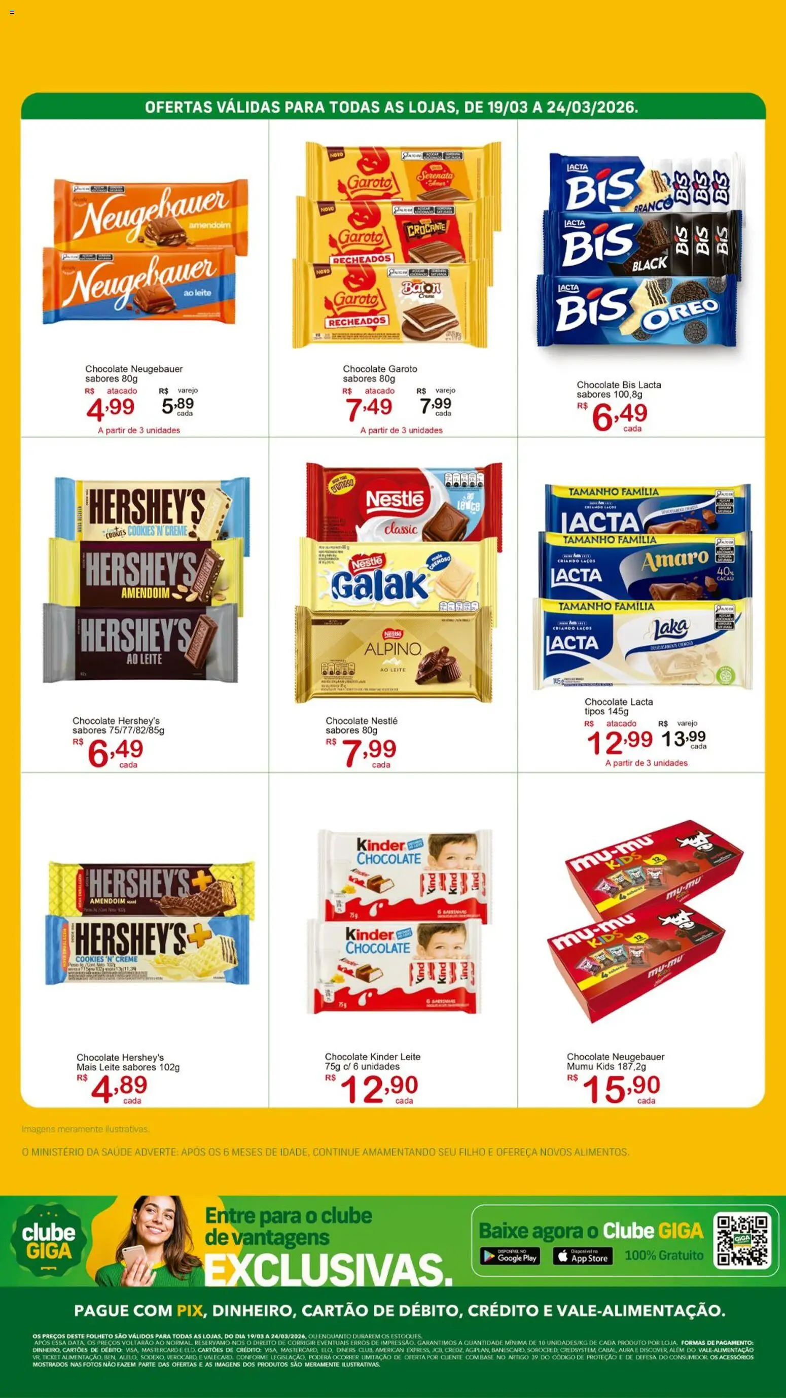 GIGA Atacado Folheto - válido de 19.03.2026 | Página: 2 | Produtos: Leite, Neugebauer, Chocolate, Creme