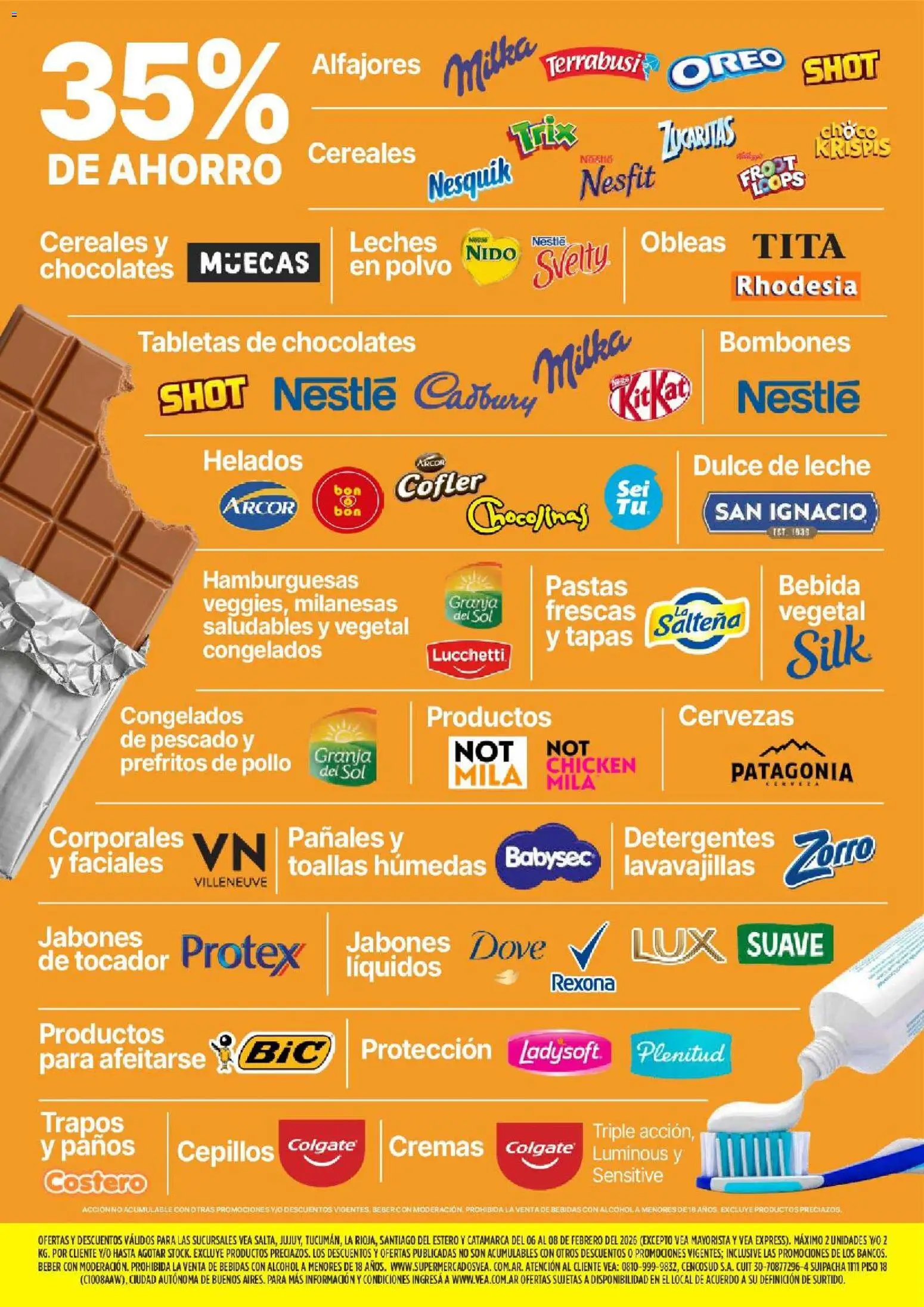 Vea - Oferta fin de semana │ válido desde el 13.02.2026 | Página: 5 | Productos: Toallas, Bombones, Pescado, Polvo