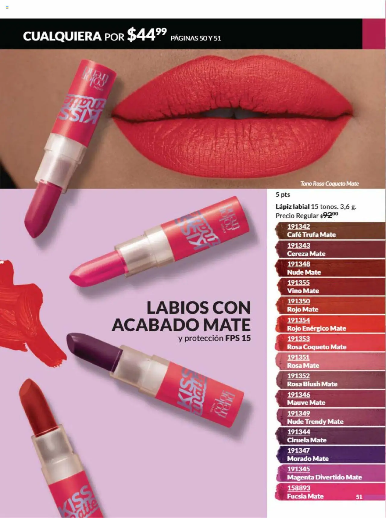 Nuevas ofertas de AVON válidas en toda la República Mexicana desde el 09.08.2025. ¡Encuentra las mejores ofertas en AVON - Campaña 13 2025! | Página: 58 | Productos: Café, Mate, Vino, Lápiz labial