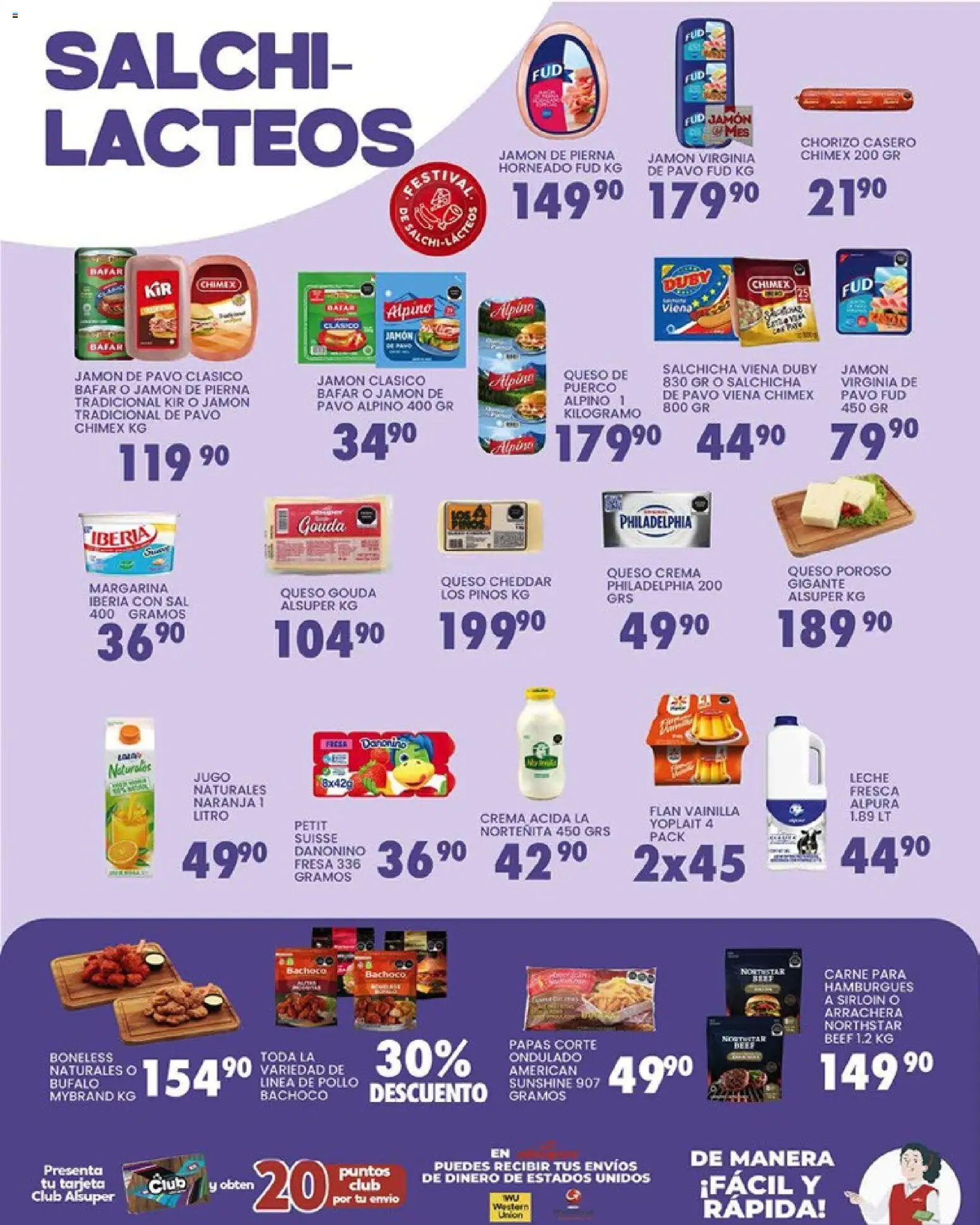 Nuevas ofertas de Alsuper válidas en toda la República Mexicana desde el 17.03.2026. ¡Encuentra las mejores ofertas en Alsuper folleto Saltillo! | Página: 3 | Productos: Salchicha, Queso crema, Crema, Chorizo