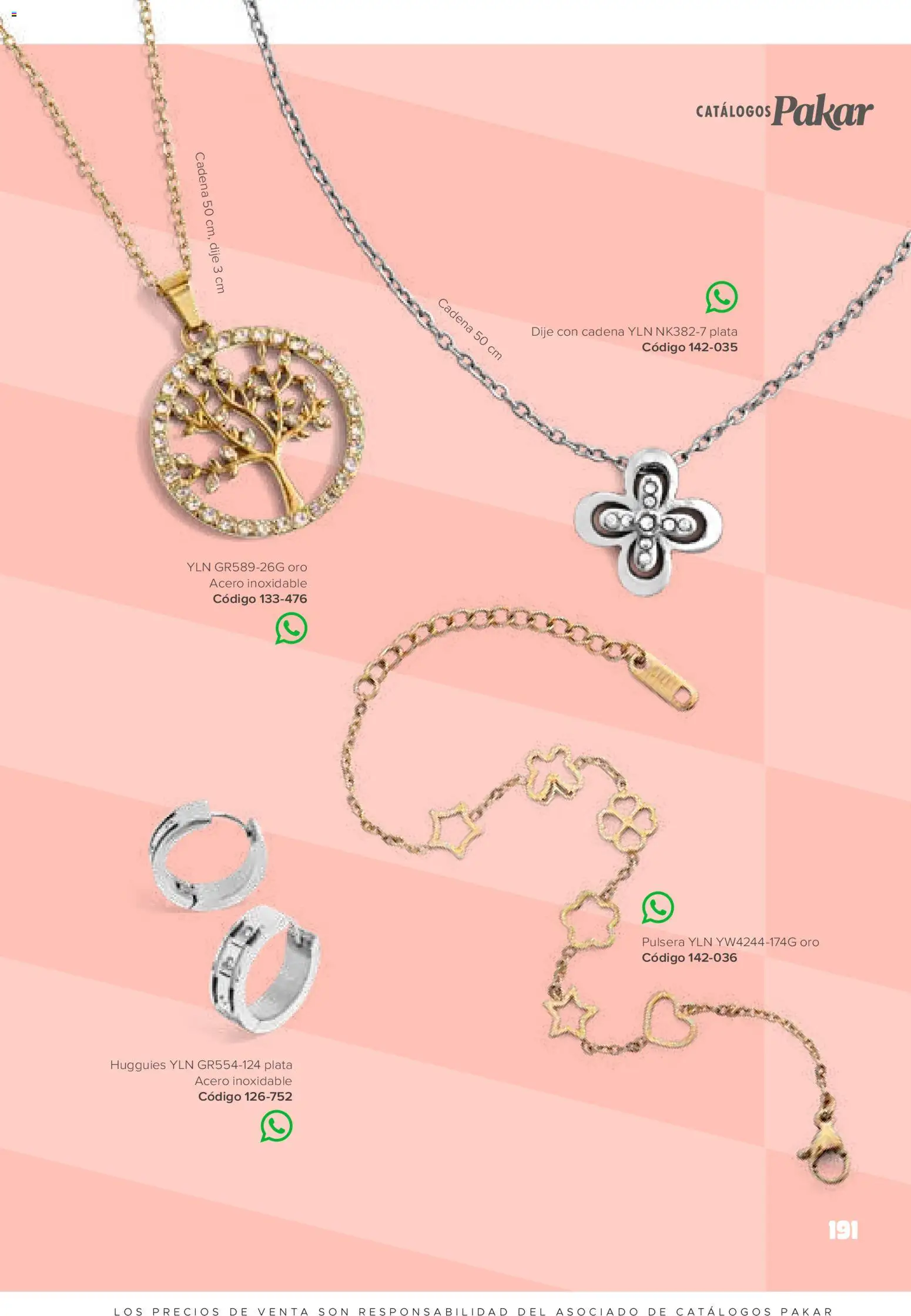 Nuevas ofertas de SC Pakar válidas en toda la República Mexicana desde el 30.01.2026. ¡Encuentra las mejores ofertas en SC Pakar catálogo Ropa! | Página: 191 | Productos: Pulsera, Dije, Cadena