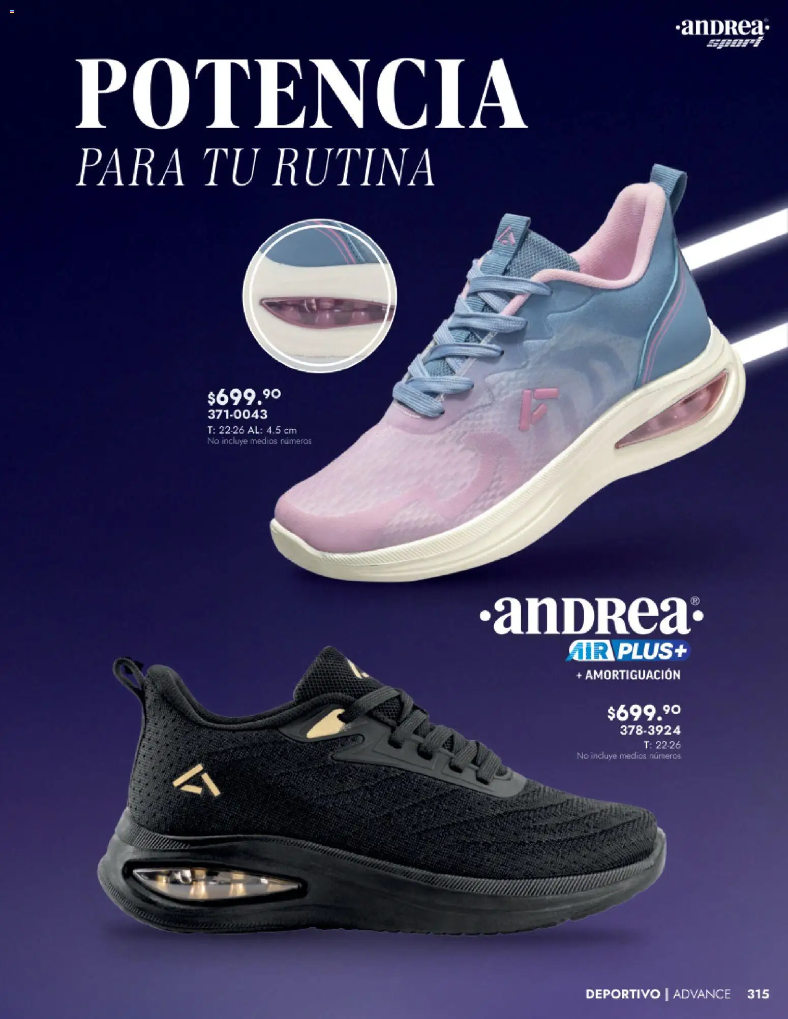 Nuevas ofertas de Andrea válidas en toda la República Mexicana desde el 24.08.2025. ¡Encuentra las mejores ofertas en Andrea - Catálogo Calzado Dama! | Página: 315 | Productos: Tenis