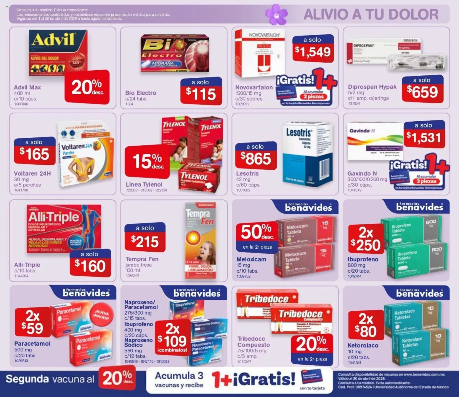Nuevas ofertas de Farmacia Benavides válidas en toda la República Mexicana desde el 01.04.2026. ¡Encuentra las mejores ofertas en Farmacia Benavides catálogo! | Página: 7