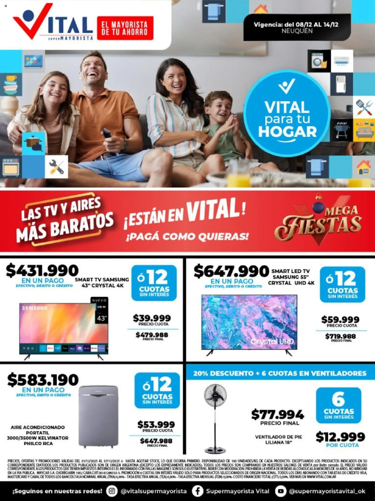 Vital - Especial de nonfood - Neuquén │ válido desde el 08.12.2025 | Página: 1 | Productos: Aire acondicionado, Ventilador