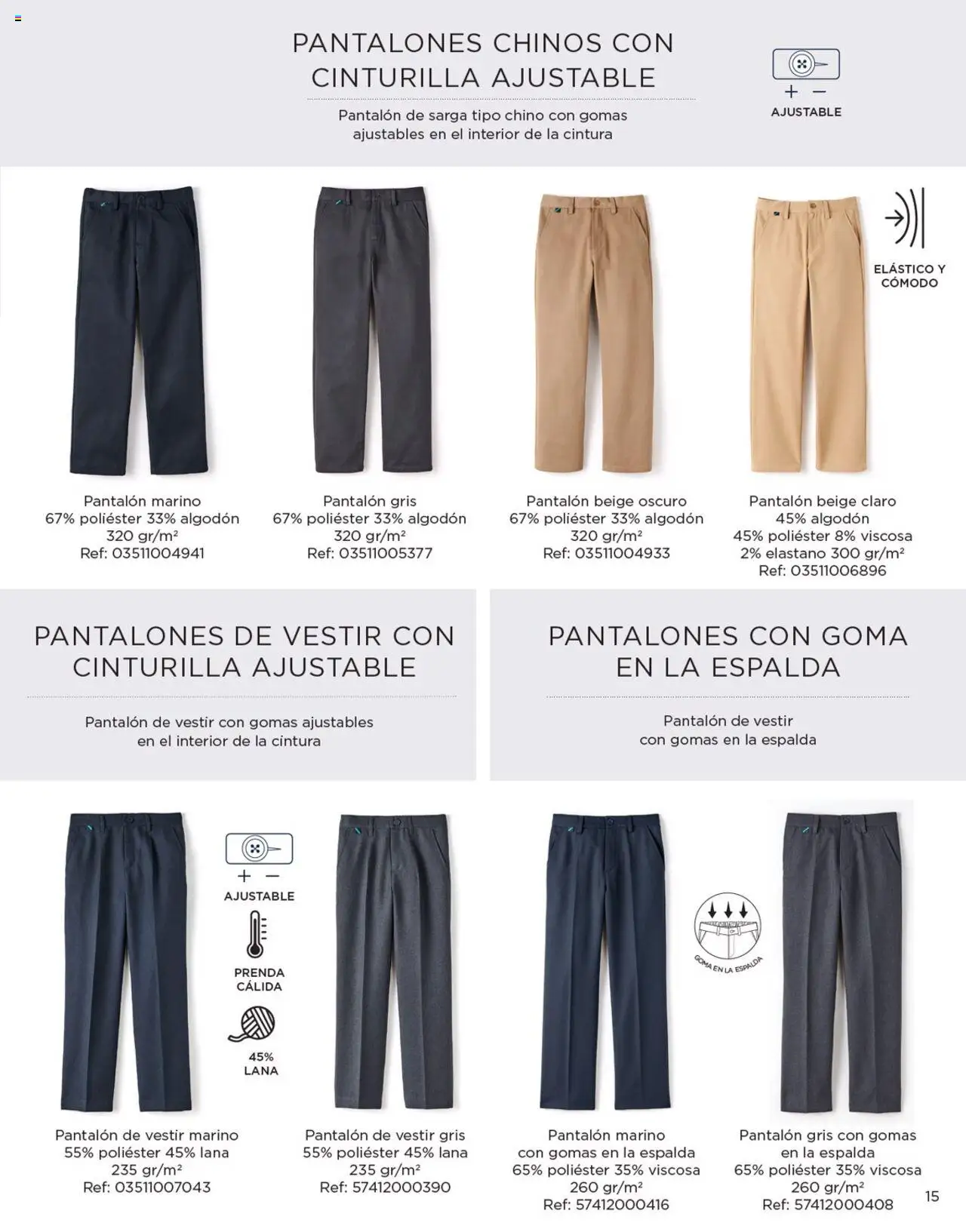 Nuevas ofertas de El Corte Inglés válidas en toda la República Mexicana desde el 04.04.2025. ¡Encuentra las mejores ofertas en El Corte Inglés catálogo Colección Uniformes 2024! | Página: 15 | Productos: Pantalones, Algodón