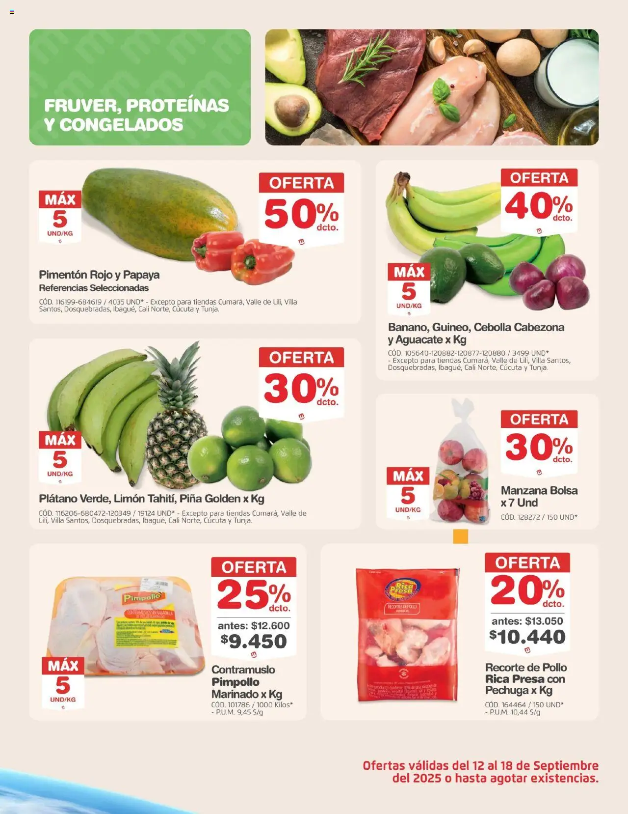 Makro revista - valida desde el 12.09.2025 | Página: 17 | Productos: Aguacate, Piña, Cebolla, Manzana
