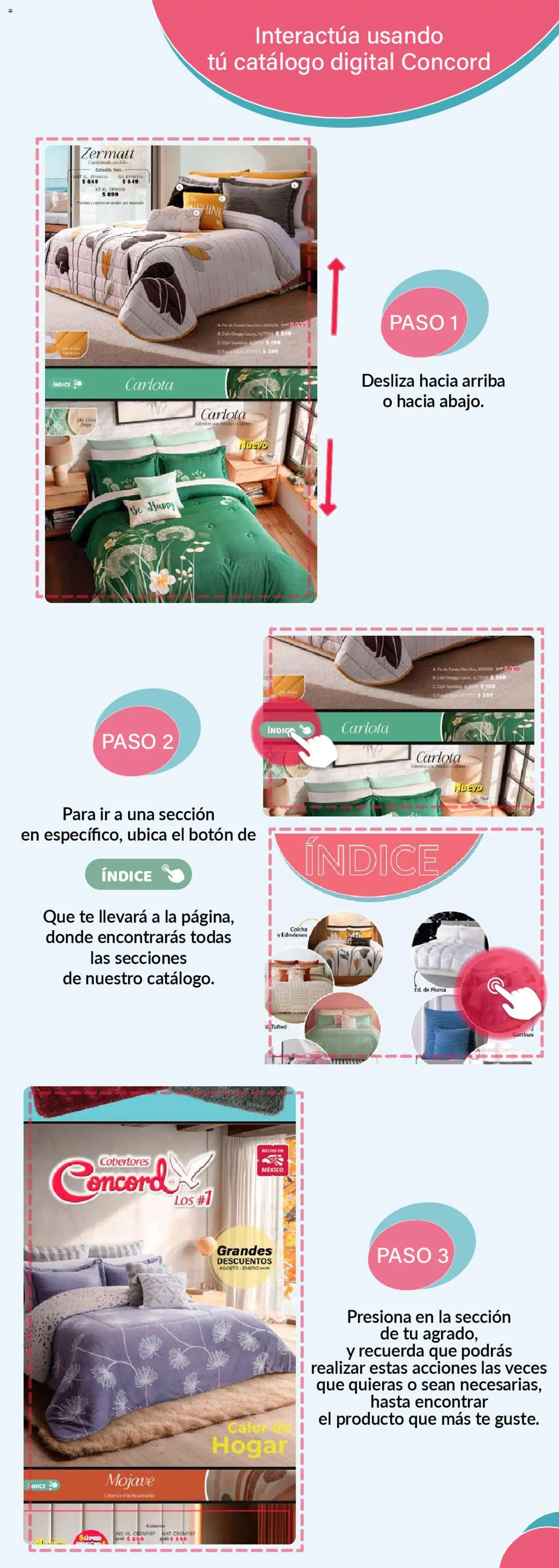 Nuevas ofertas de Colchas Concord válidas en toda la República Mexicana desde el 01.08.2025. ¡Encuentra las mejores ofertas en Colchas Concord - Catálogo! | Página: 2 | Productos: Cobertor, Té, Cortinas