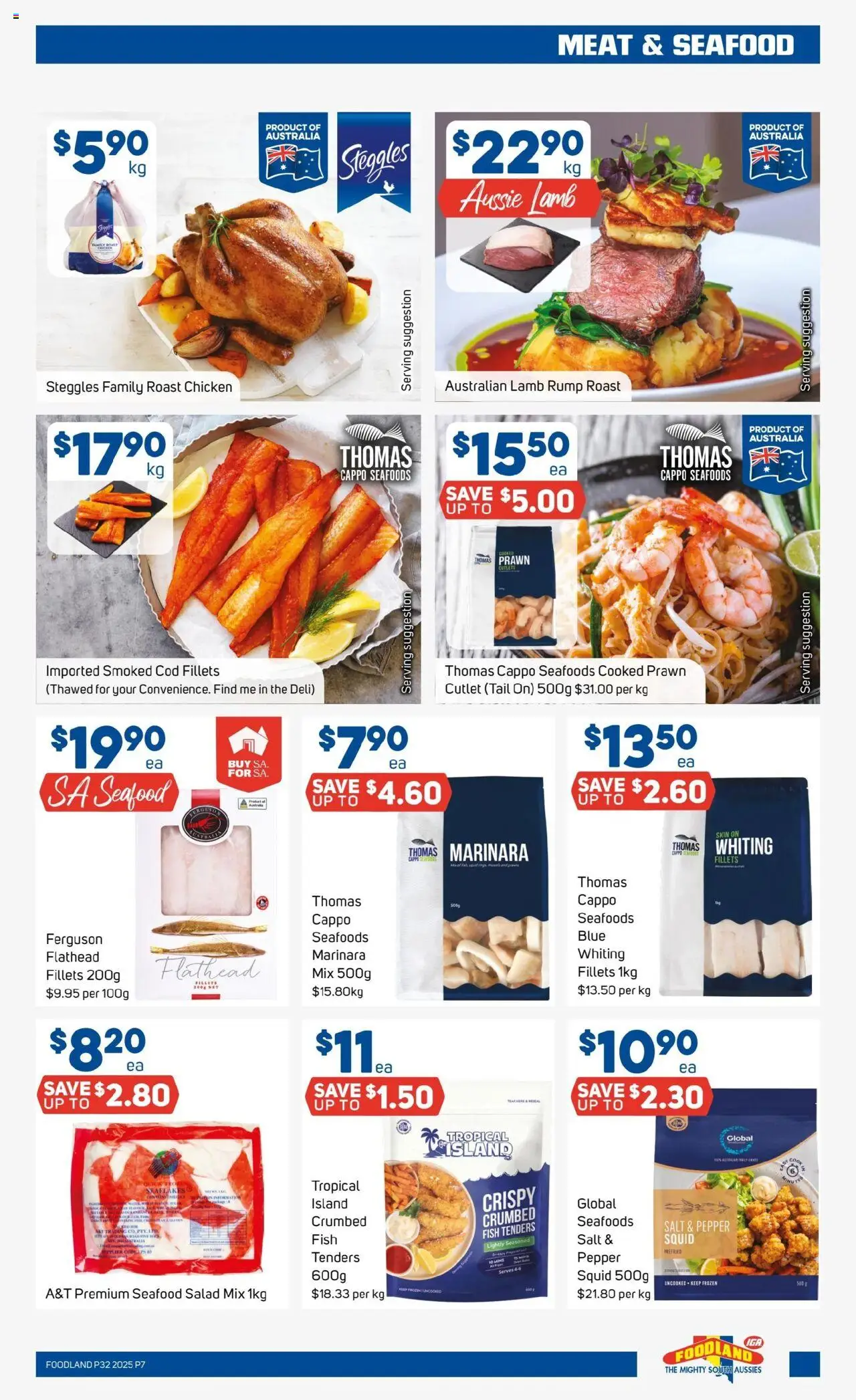 Foodland catalogue - valid from 06.08.2025 | Page: 7 | Products: Fish, Meat, Salad, Seafood