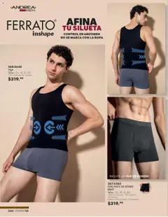 Nuevas ofertas de Andrea válidas en toda la República Mexicana desde el 24.08.2025. ¡Encuentra las mejores ofertas en Andrea - Catálogo Vestir Caballero! | Página: 98 | Productos: Boxers, Ropa, Faja