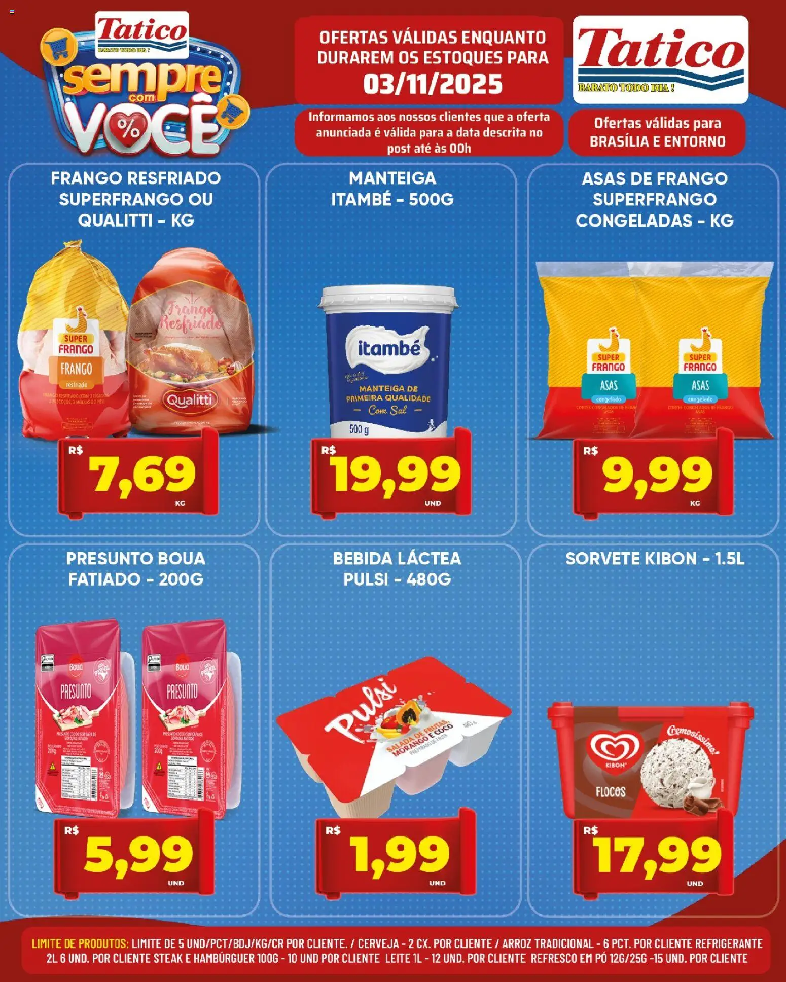 Tatico Folheto - válido de 03.11.2025 | Página: 9 | Produtos: Leite, Cerveja, Sorvete, Sal