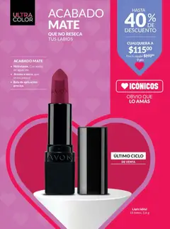 Vista previa de AVON campaña 3 2026, nuevo folleto de la tienda, válido en México a partir del 30.01.2026 | Página: 21 | Productos: Aceite, Mate, Té, Lápiz labial
