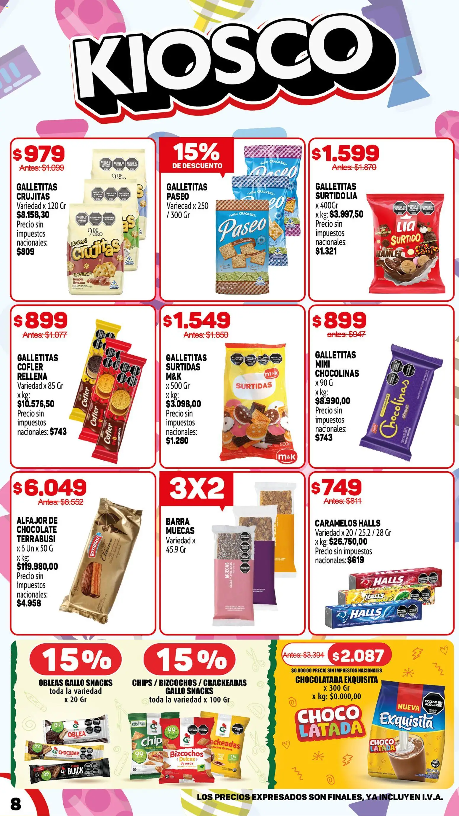 Makro ofertas │ válido desde el 02.04.2026 | Página: 8 | Productos: Peso, Chocolate, Jamón, Cacao