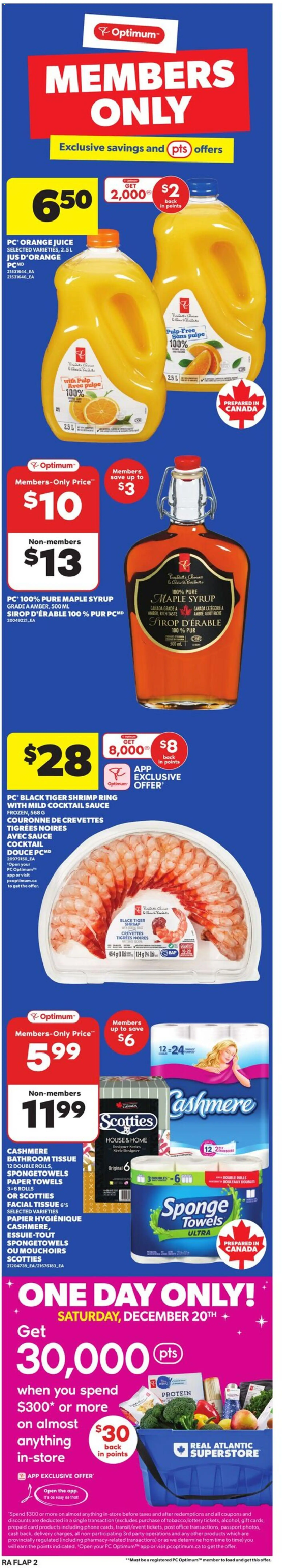 Atlantic Superstore flyer valid from 18.12.2025 | Page: 2 | Products: Phone, PC, Sponge, Juice