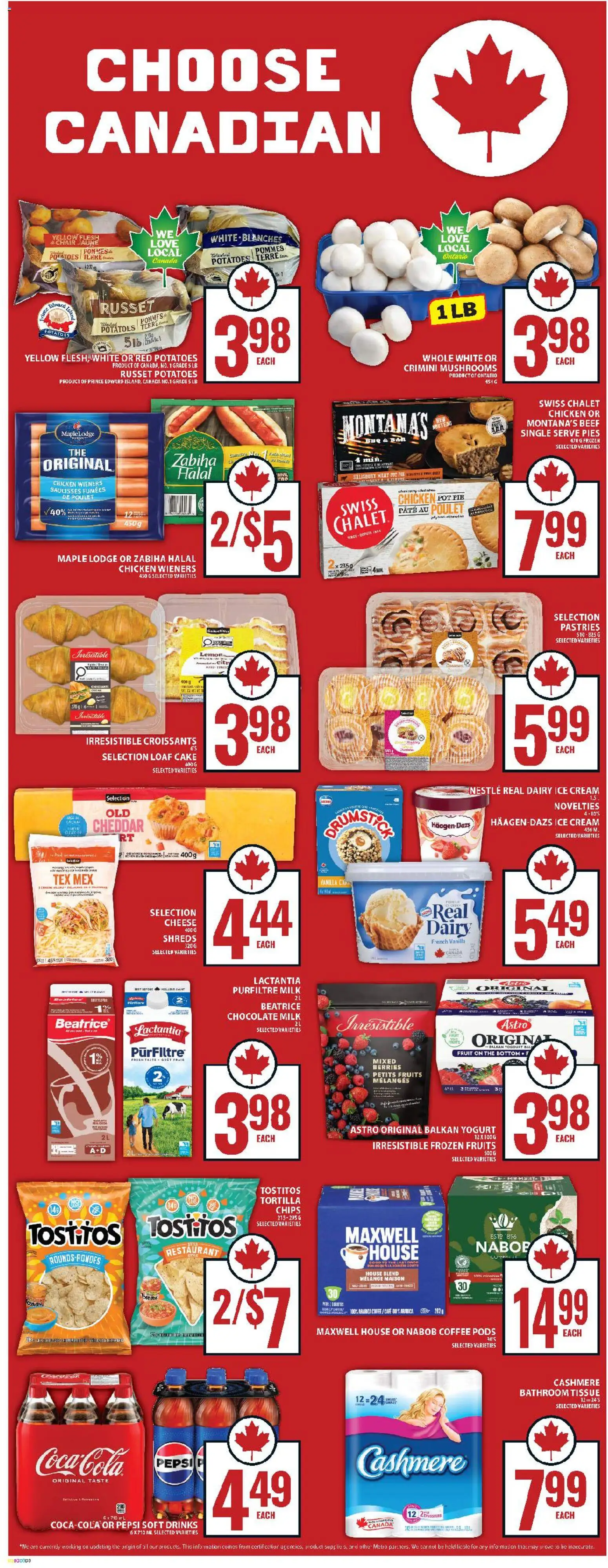 Food Basics flyer valid from 15.01.2026 | Page: 10 | Products: Beef, Ice cream, Cheese, Chocolate