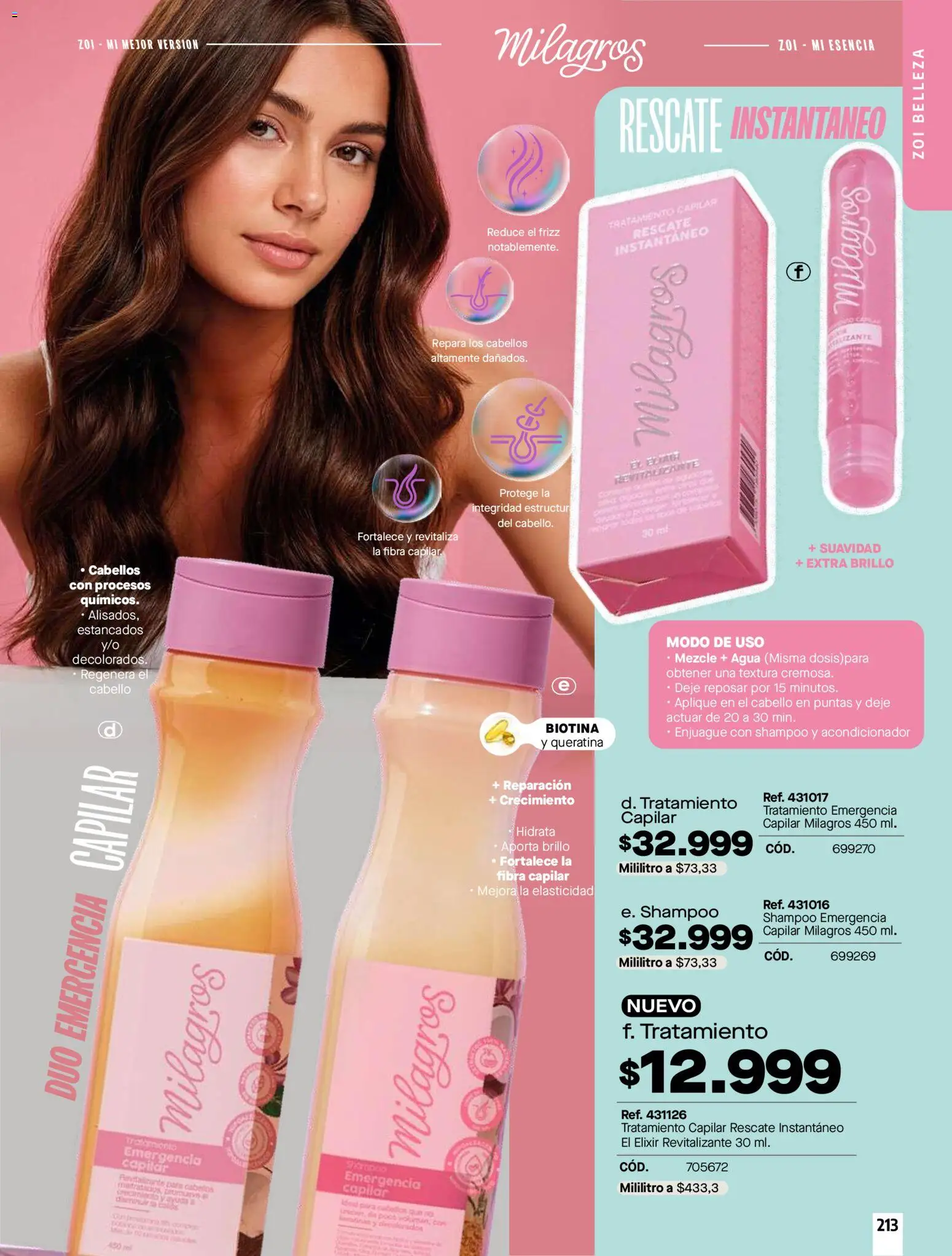 Carmel revista - valida desde el 01.04.2026 | Página: 213 | Productos: Agua, Shampoo, Brillo, Acondicionador
