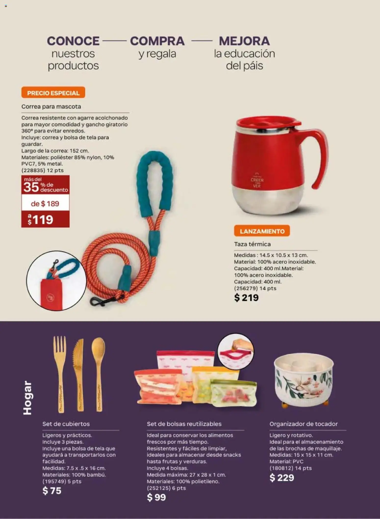 Nuevas ofertas de Natura válidas en toda la República Mexicana desde el 08.05.2026. ¡Encuentra las mejores ofertas en Natura campaña 8 2026! | Página: 159 | Productos: Taza, Bolsa, Organizador