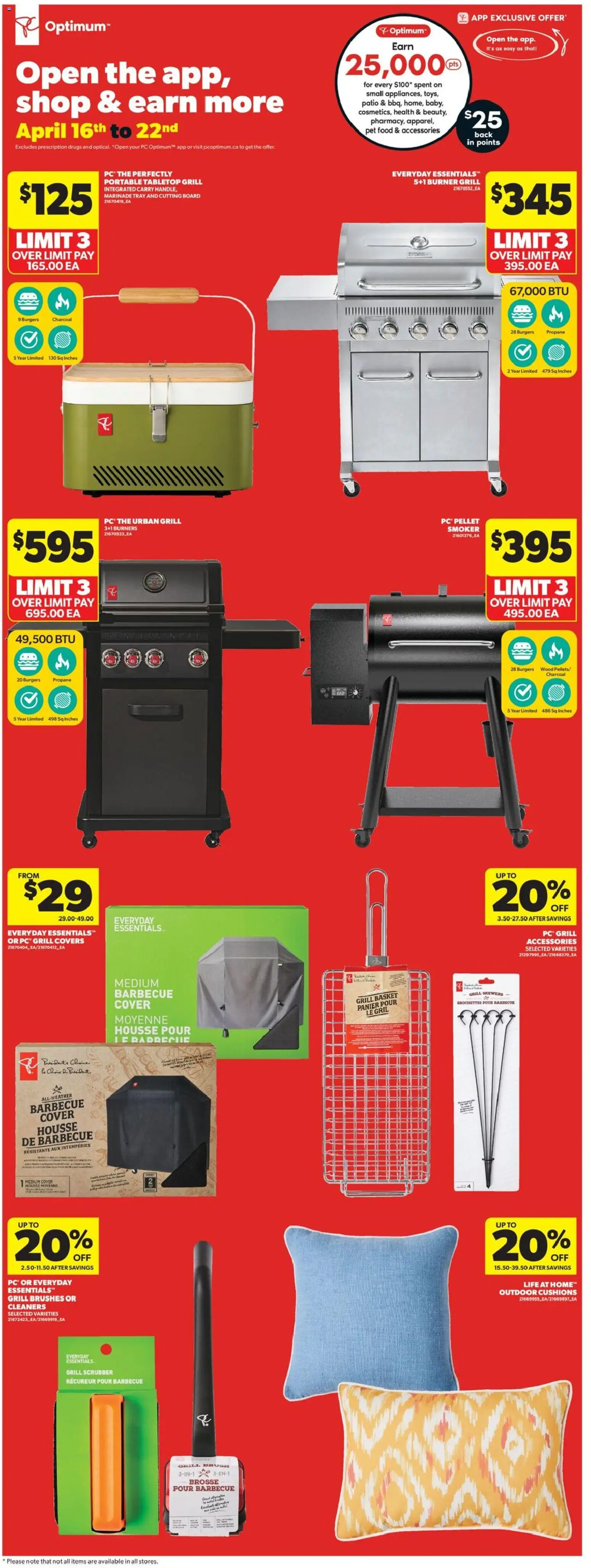 Real Canadian Superstore flyer valid from 16.04.2026 | Page: 32 | Products: PC, Grill, Basket