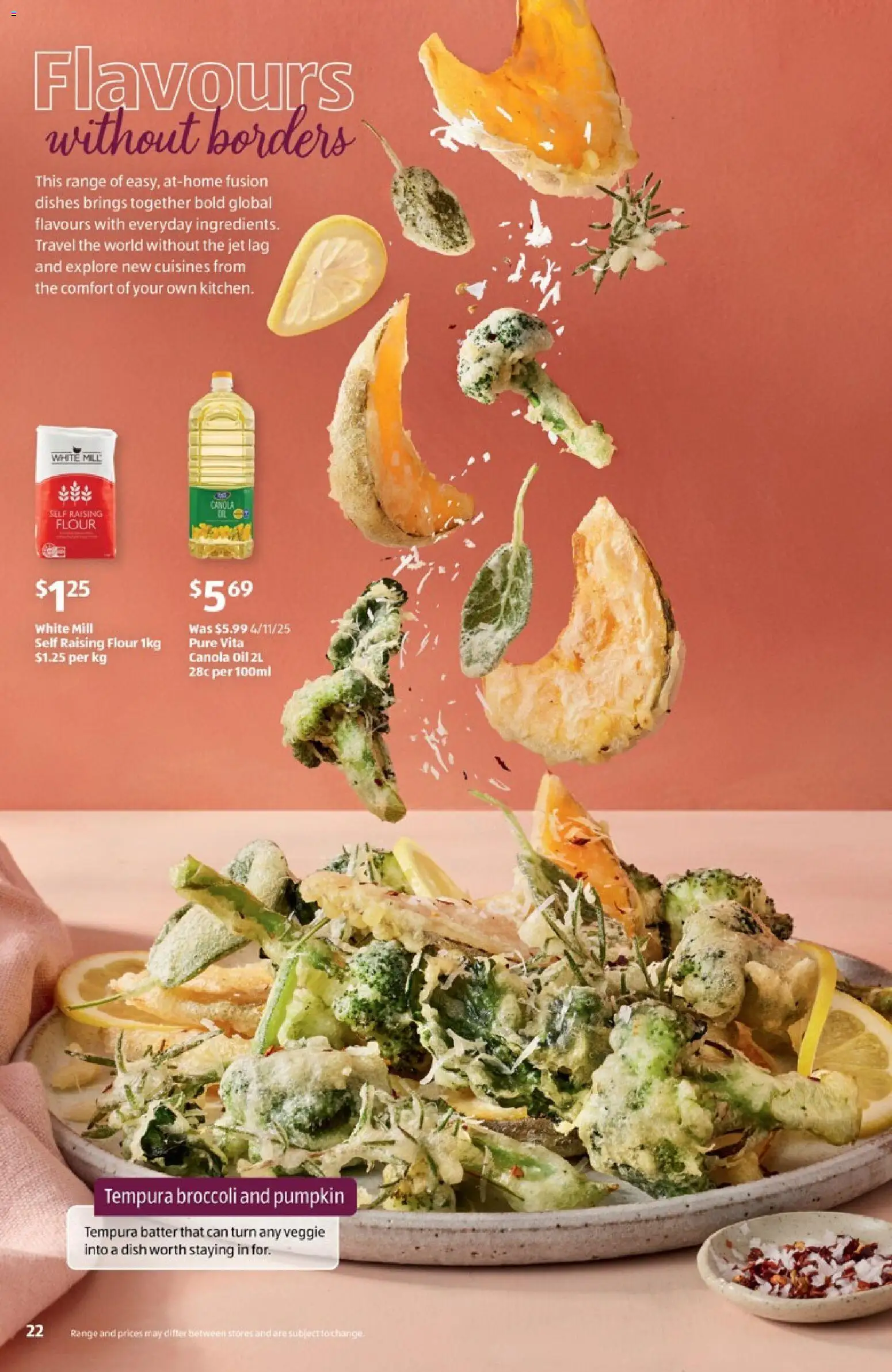 Aldi catalogue - valid from 11.03.2026 | Page: 22 | Products: Flour, Oil, Pumpkin