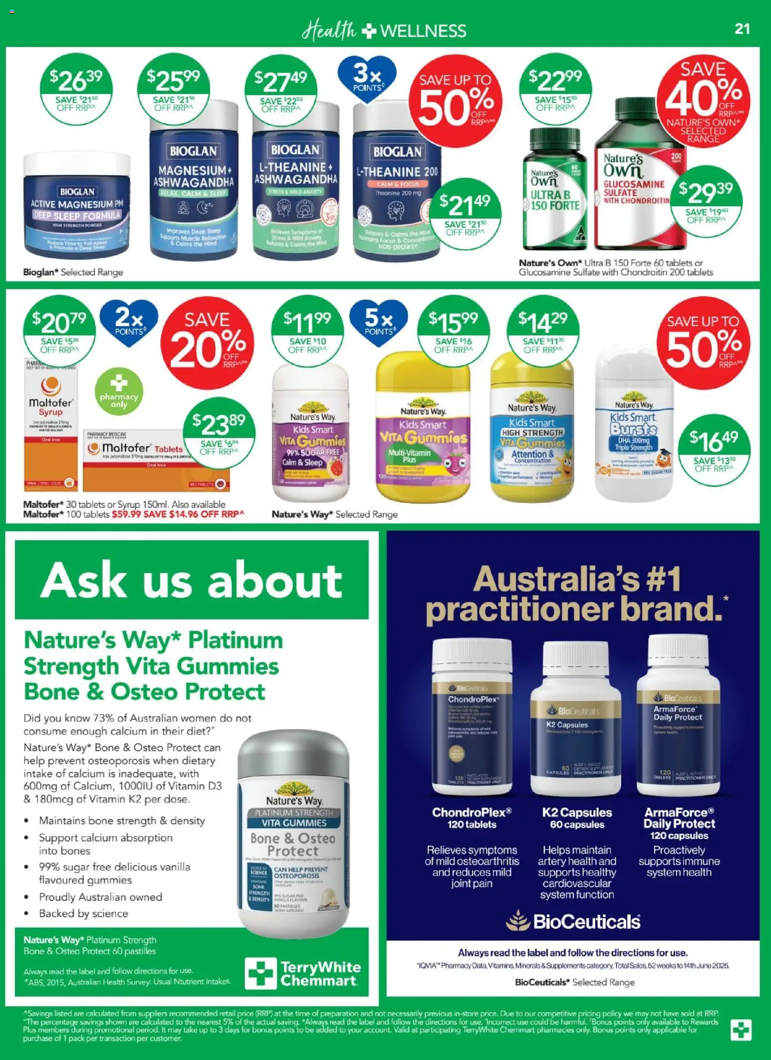 Terry White catalogue - valid from 23.10.2025 | Page: 21 | Products: Sugar, Multivitamin, Iron, Tablets