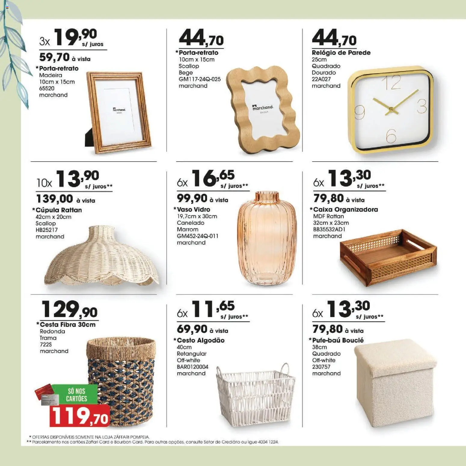 Zaffari Folheto - válido de 24.04.2026 | Página: 4 | Produtos: Vaso, Bourbon, Algodão, Relógio