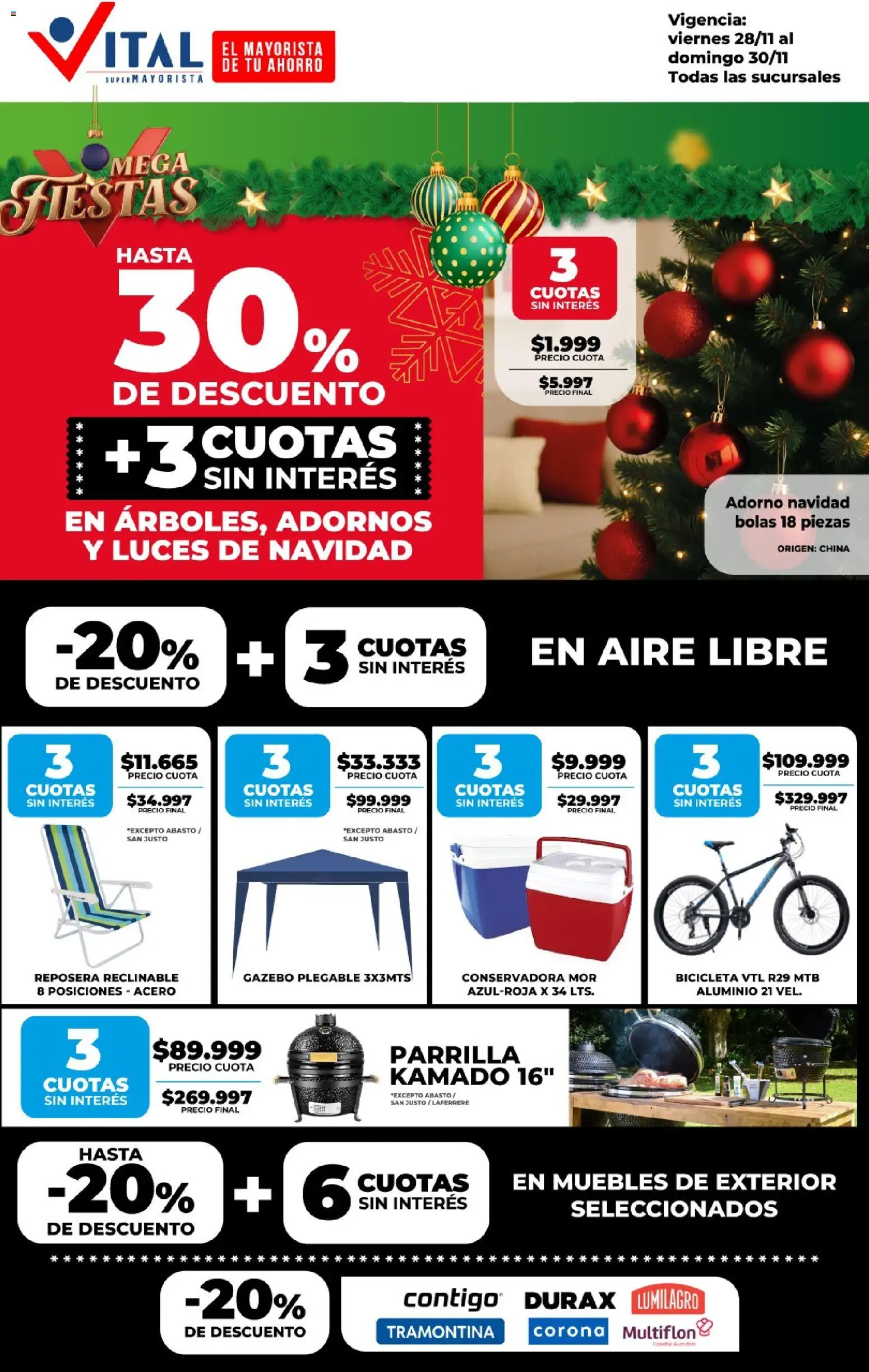 Vital - Ofertas fin │ válido desde el 28.11.2025 | Página: 4 | Productos: Conservadora, Reposera, Parrilla, Gazebo