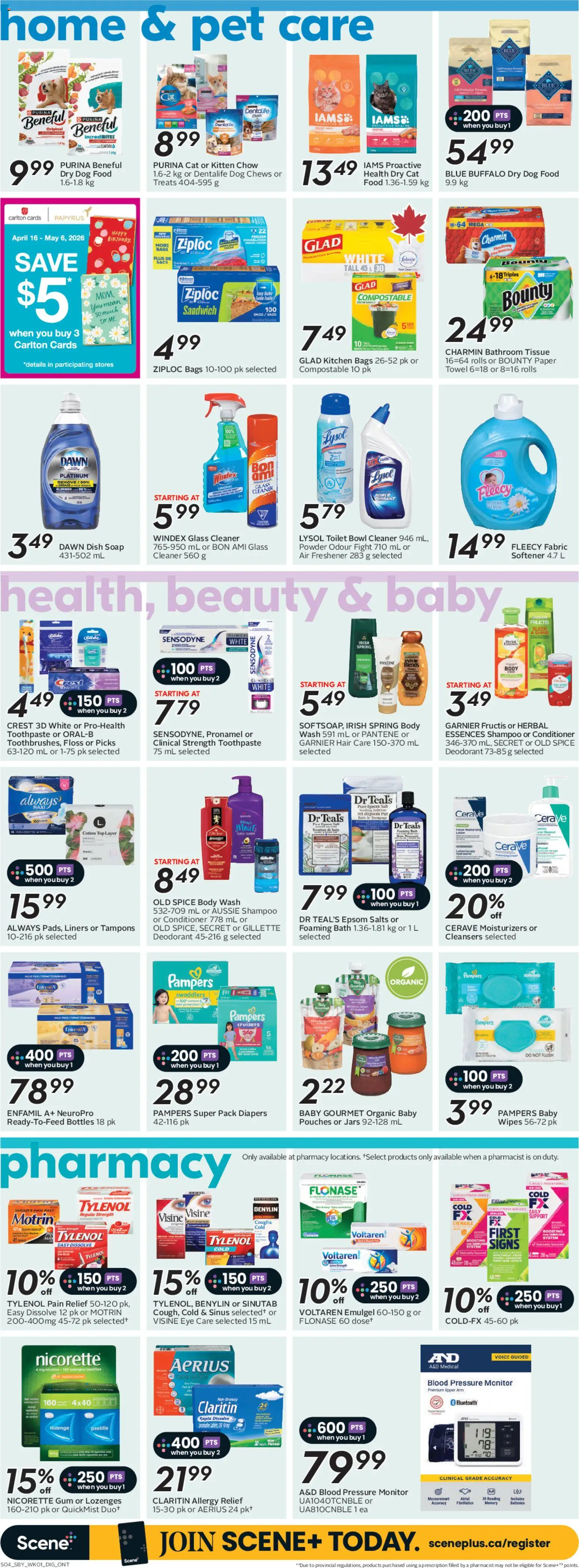 Sobeys flyer valid from 30.04.2026 | Page: 12 | Products: Monitor, Body wash, Deodorant, Toothpaste