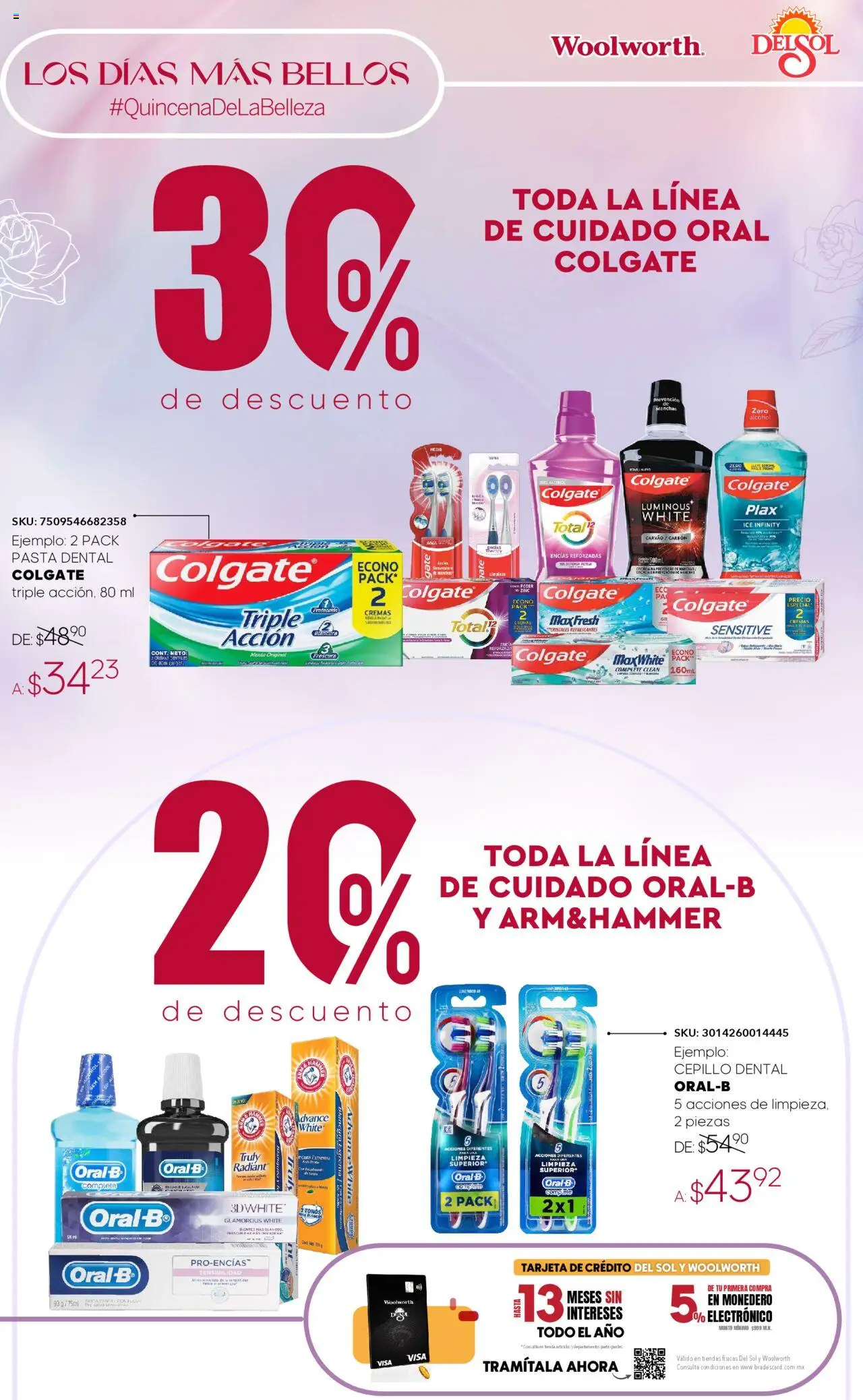 Nuevas ofertas de Del Sol y Woolworth válidas en toda la República Mexicana desde el 02.10.2025. ¡Encuentra las mejores ofertas en Del Sol y Woolworth - Catálogo Quincena de la Belleza Octubre! | Página: 24 | Productos: Pasta dental, Cepillo, Monedero, Pasta