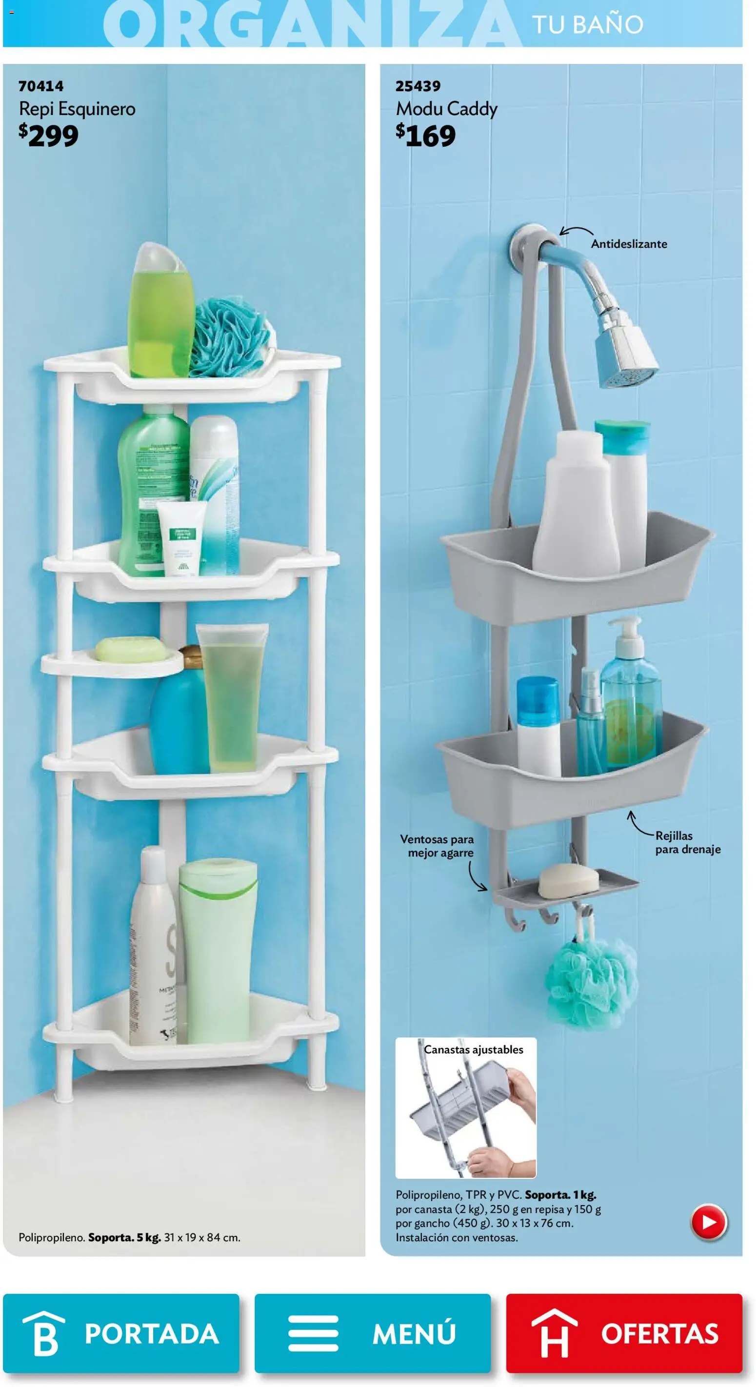 Nuevas ofertas de Betterware válidas en toda la República Mexicana desde el 02.03.2026. ¡Encuentra las mejores ofertas en Betterware campaña 3 2026! | Página: 88 | Productos: Repisa, Baño, Canasta