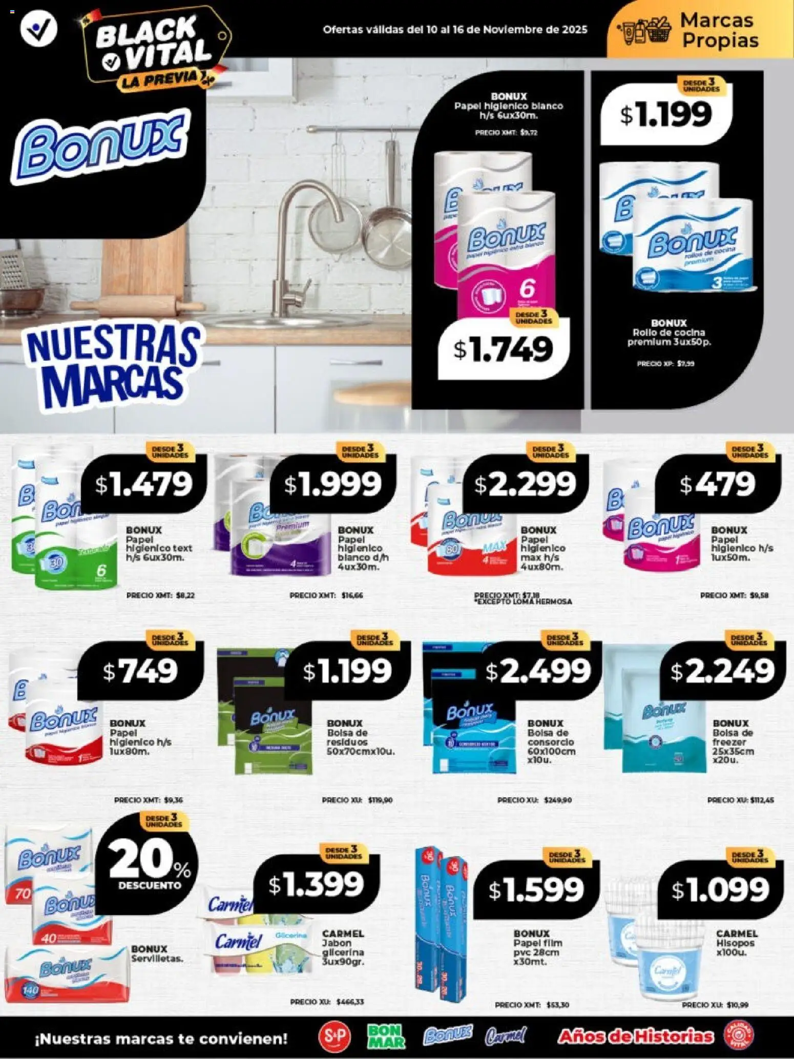 Vital - Especial nuestras marcas │ válido desde el 10.11.2025 | Página: 2 | Productos: Bolsa, Cocina, Jabón, Freezer