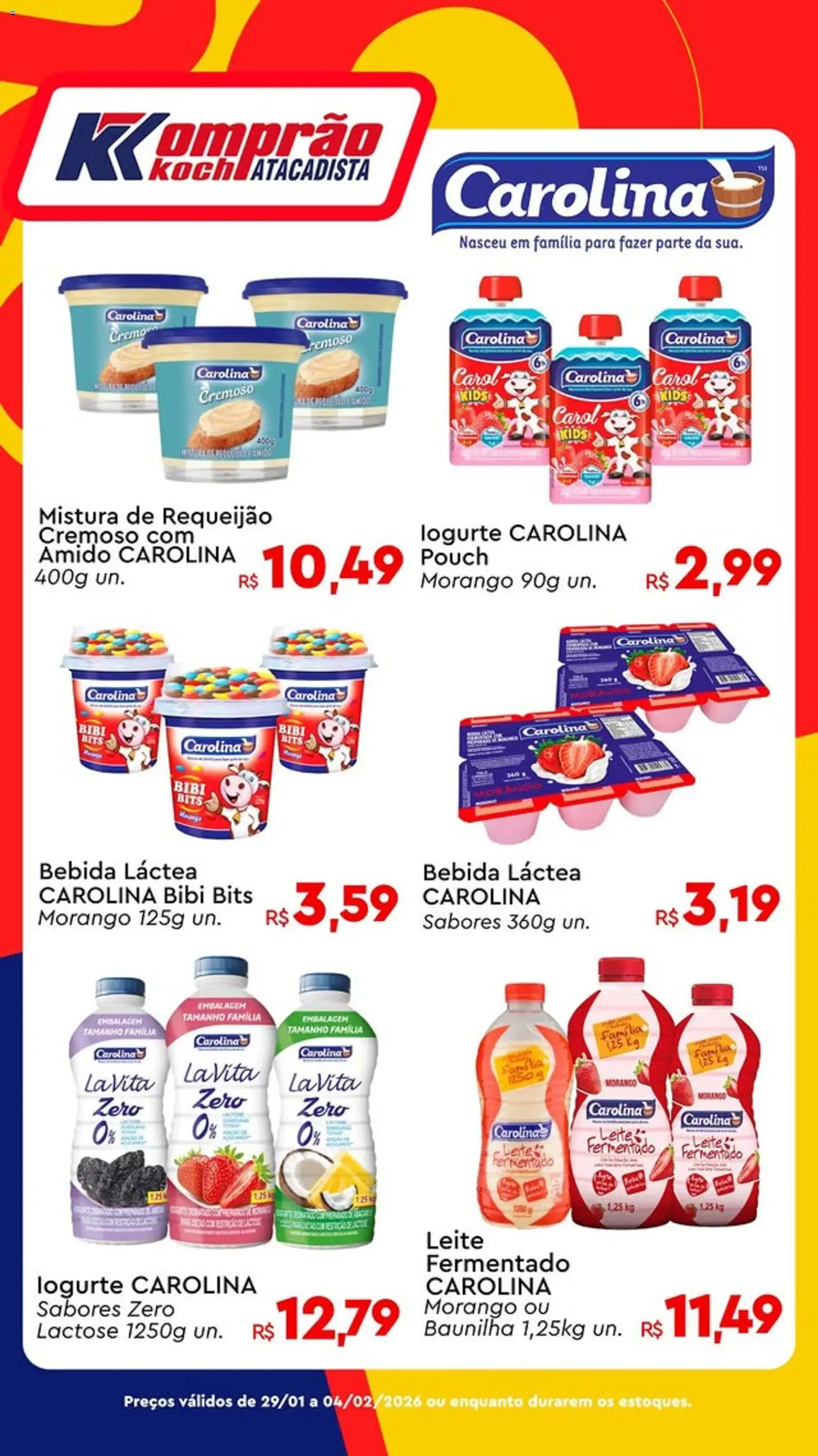 Komprao Atacadista Folheto - válido de 29.01.2026 | Página: 1 | Produtos: Leite, Bebida, Requeijão