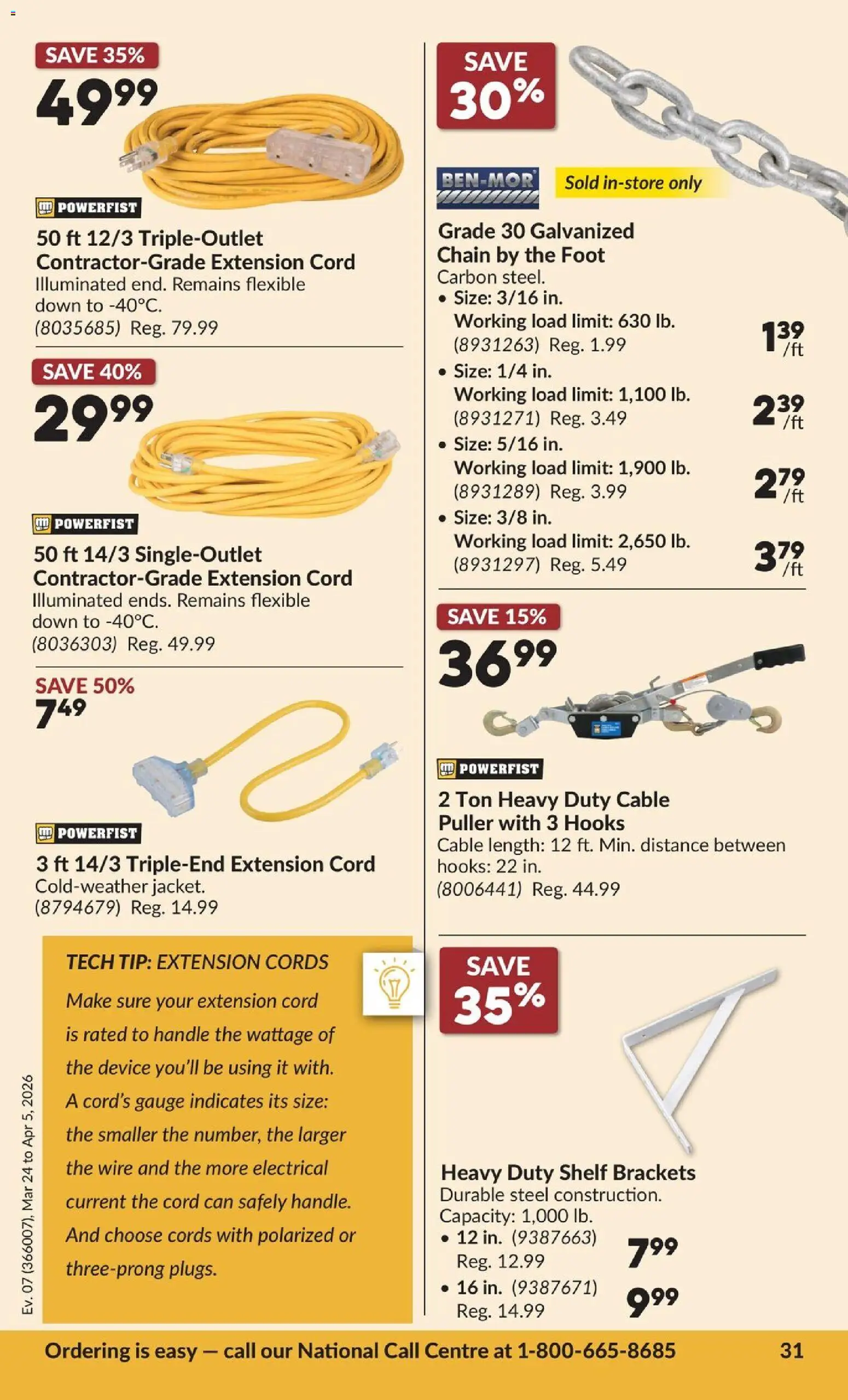 Princess Auto flyer valid from 24.03.2026 | Page: 39 | Products: Cable, Shelf