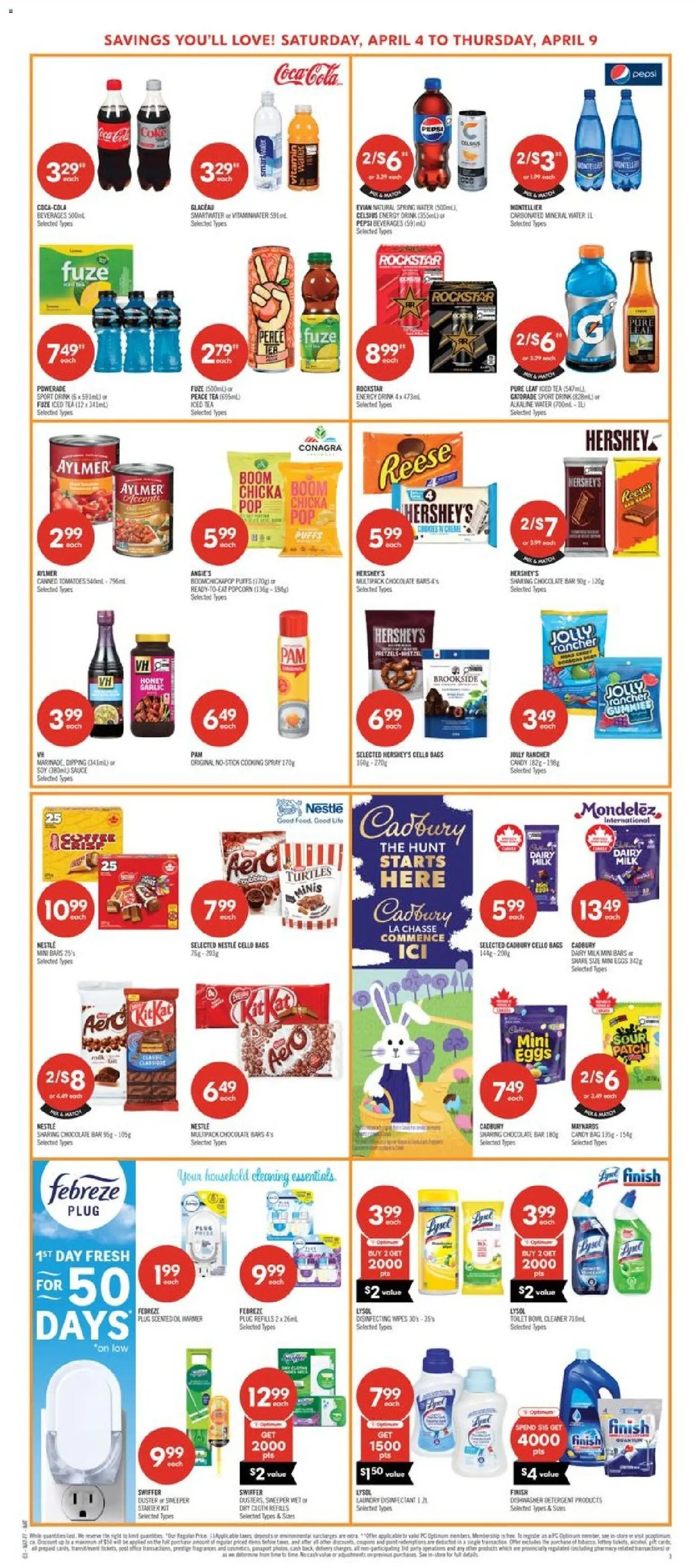 Shoppers flyer valid from 03.04.2026 | Page: 14 | Products: Bag, Detergent, Eggs, Chocolate
